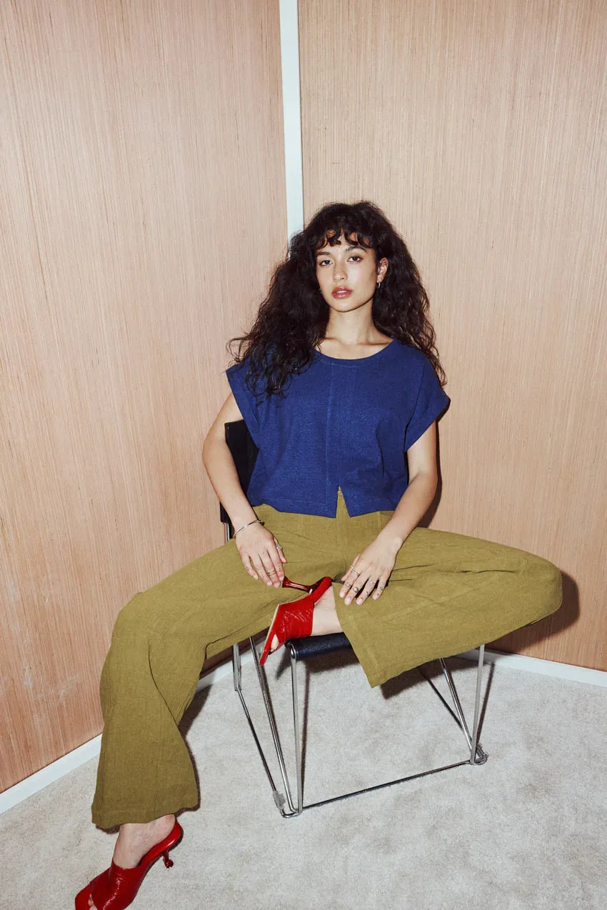 EVE GRAVEL - HAUT DANDELION - MARINE - PÉ25