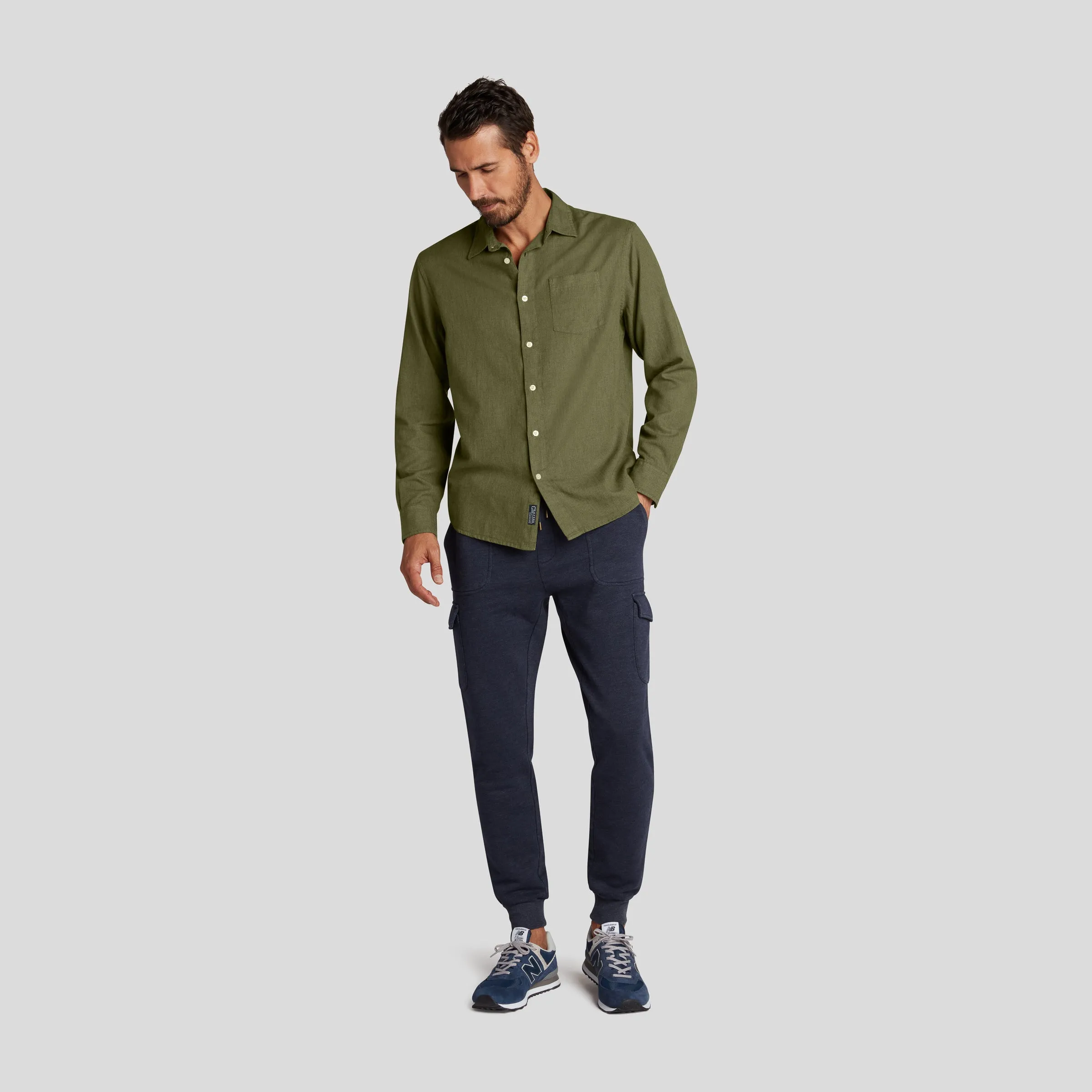 Everyday Textured Heather Dobby - Avocado (Final Sale)*