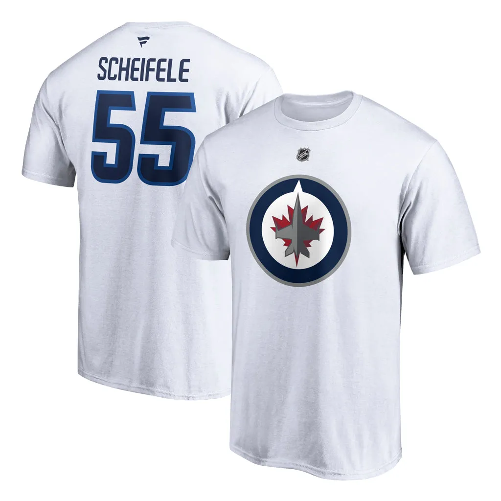 FANATICS WHT NAME/# TEE 55 SCHEIFELE