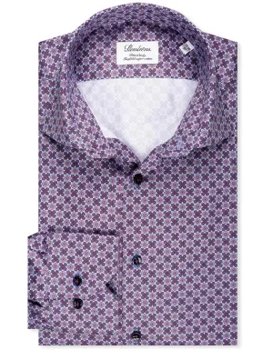 Fitted Pattern Shirt Navy