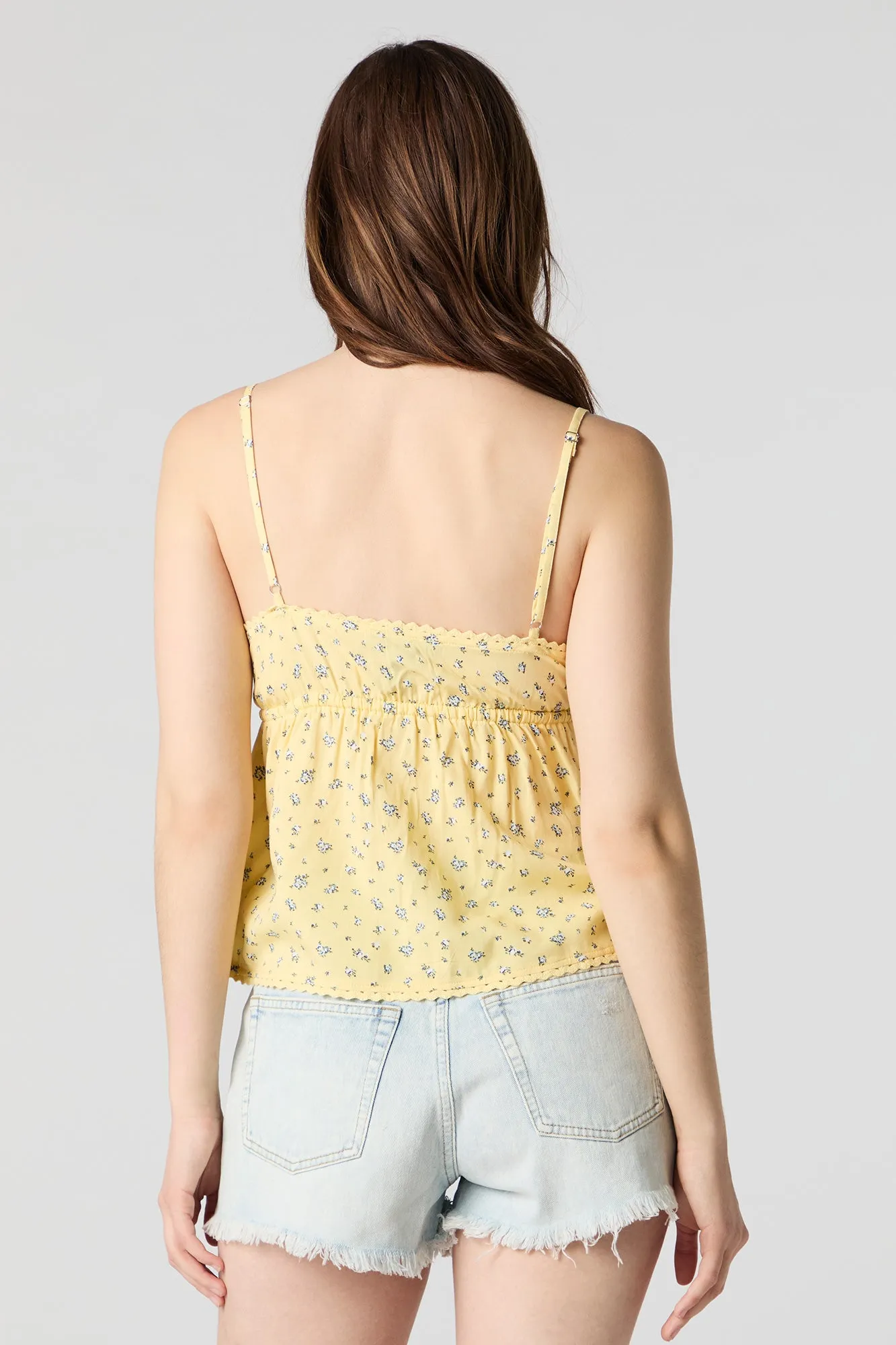Floral Surplice Babydoll Cami