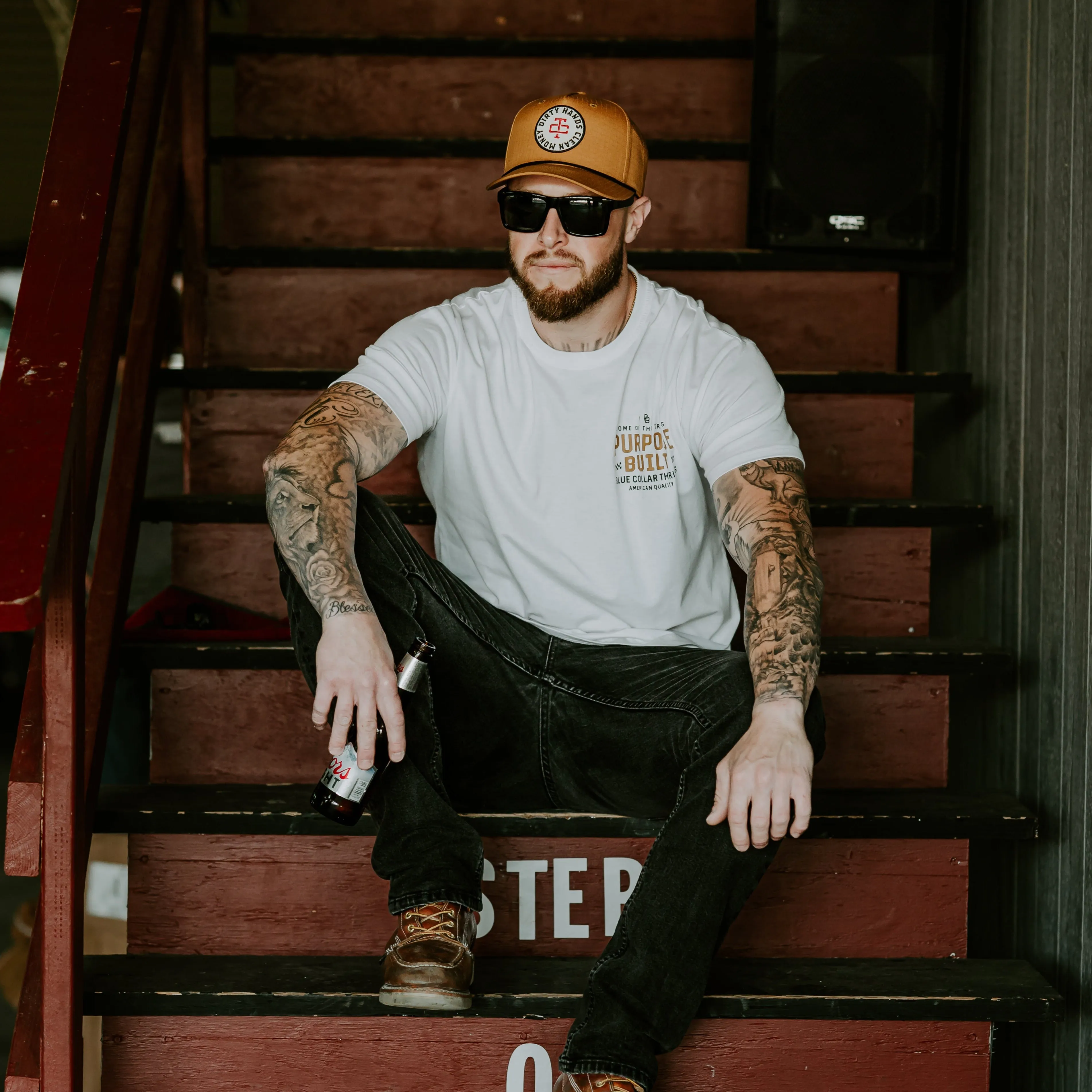 For the Thrills Tee, Drop Tail, White