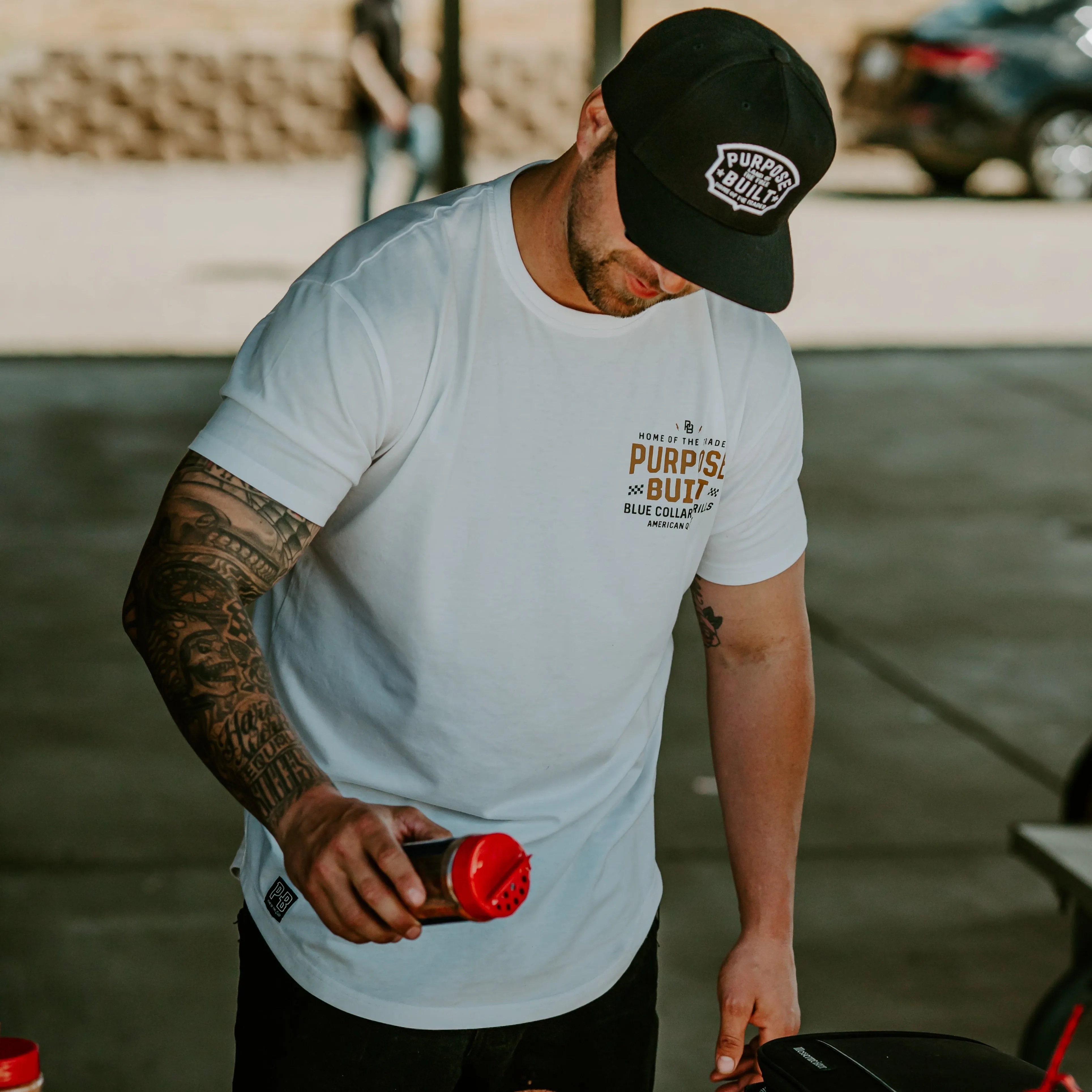 For the Thrills Tee, Drop Tail, White