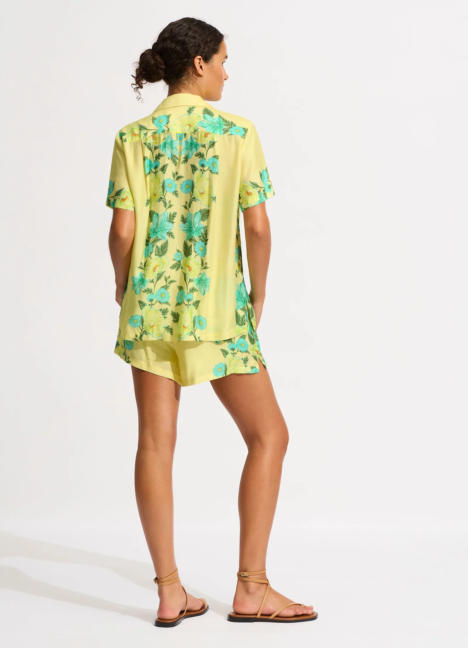Garden Party Short Sleeve Shirt - Lime Light