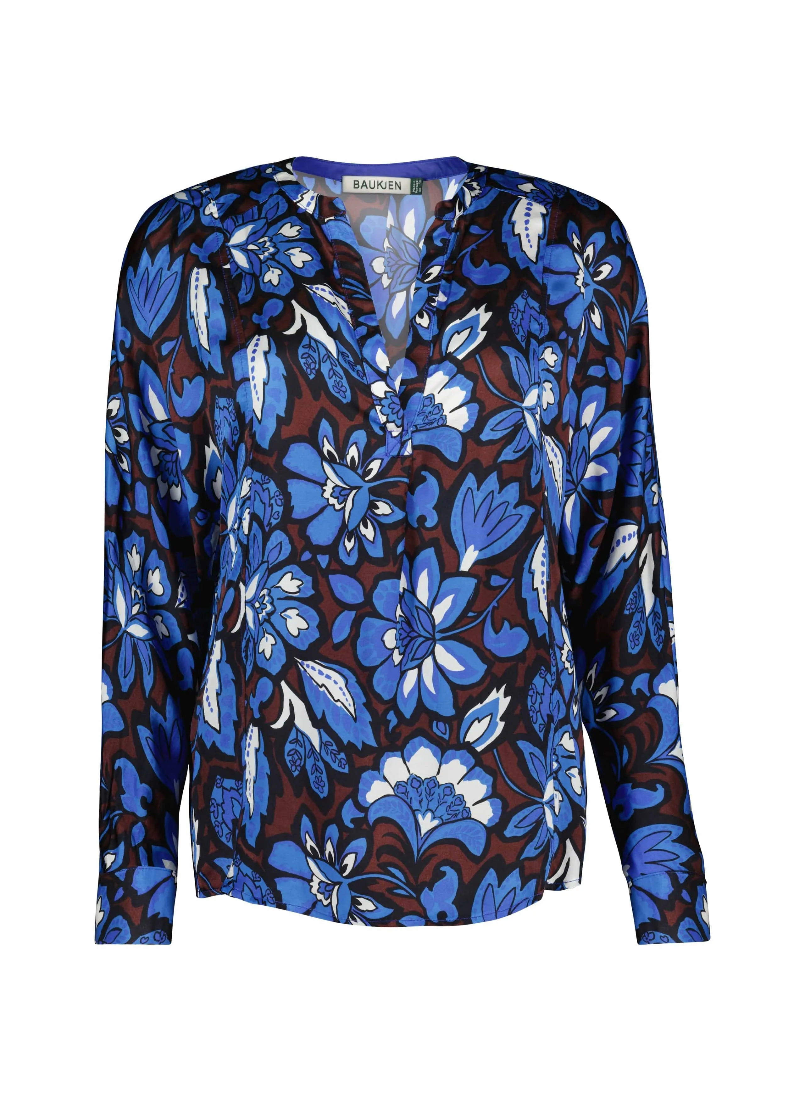 Gloria LENZING™ ECOVERO™ Recycled Blouse | Blue Floral Saraca