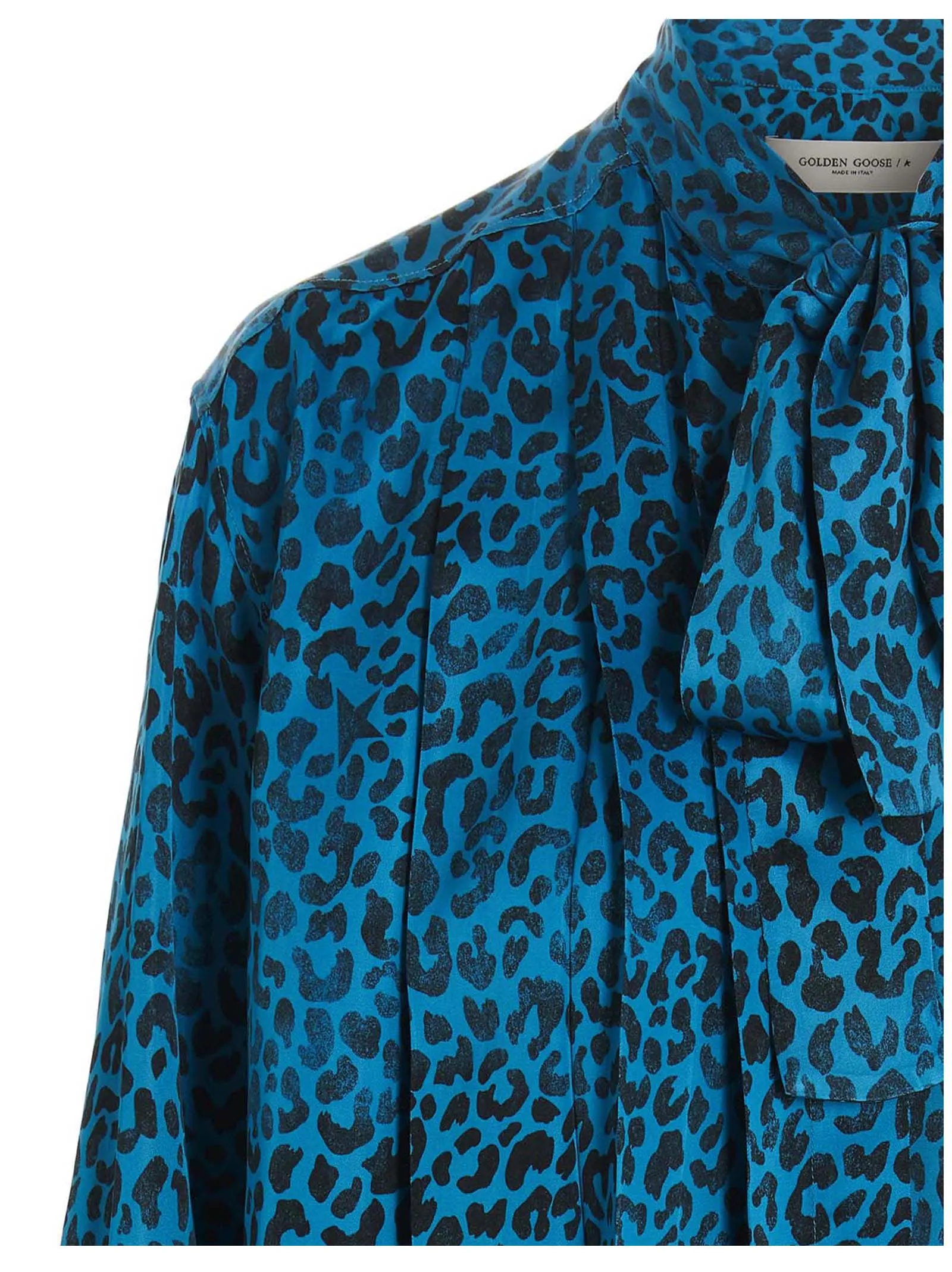 Golden Goose Deluxe Brand Leopard Print Bow Detailed Blouse