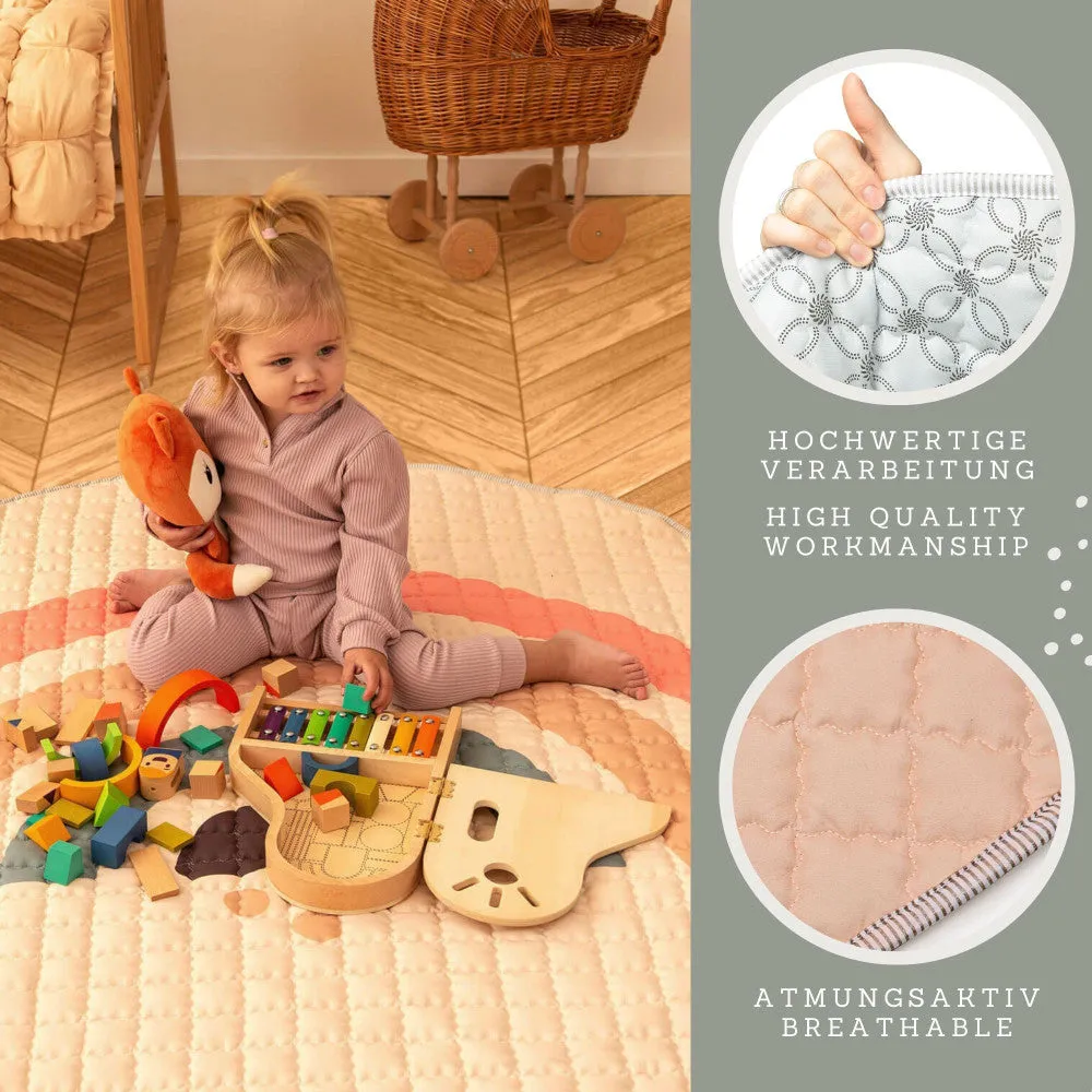 Hakuna Matte Quilted Playmat - Boho Rainbow Extravaganza