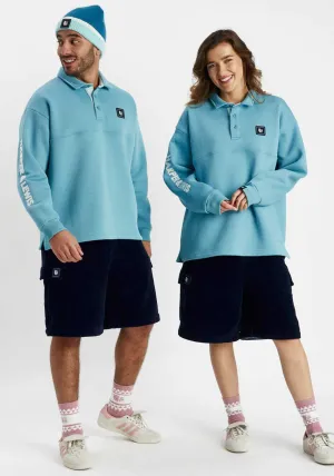 Harper & Lewis Birch Unisex Rugby Shirt, Blue