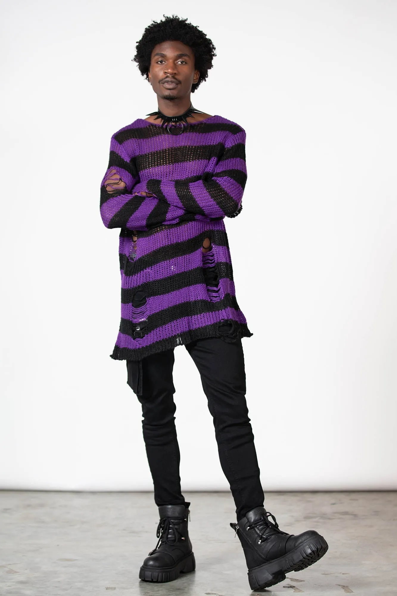 Hazed Out Knit Sweater - Resurrect