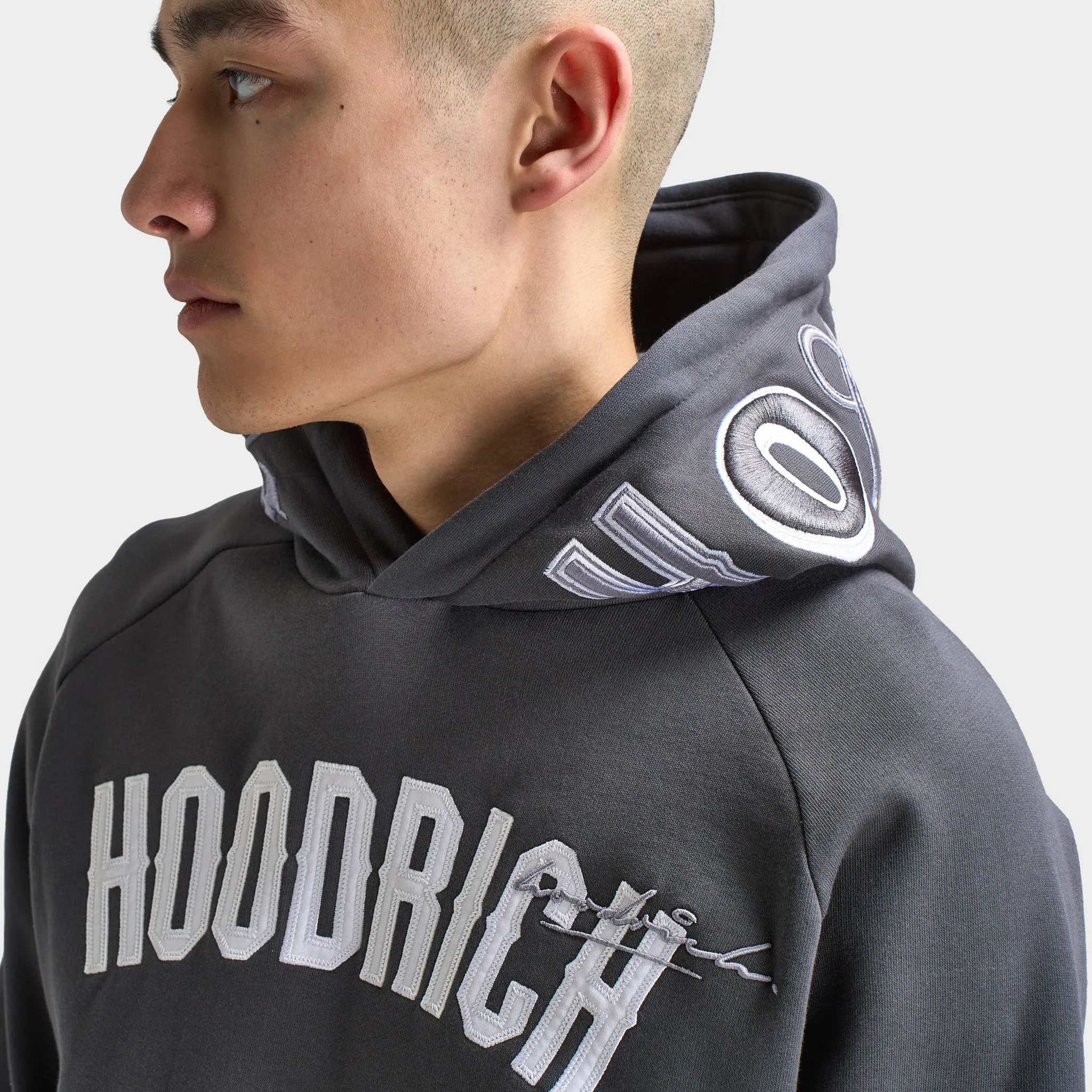 Hoodrich Heat V3 Pullover Hoodie Asphalt / White - Monument