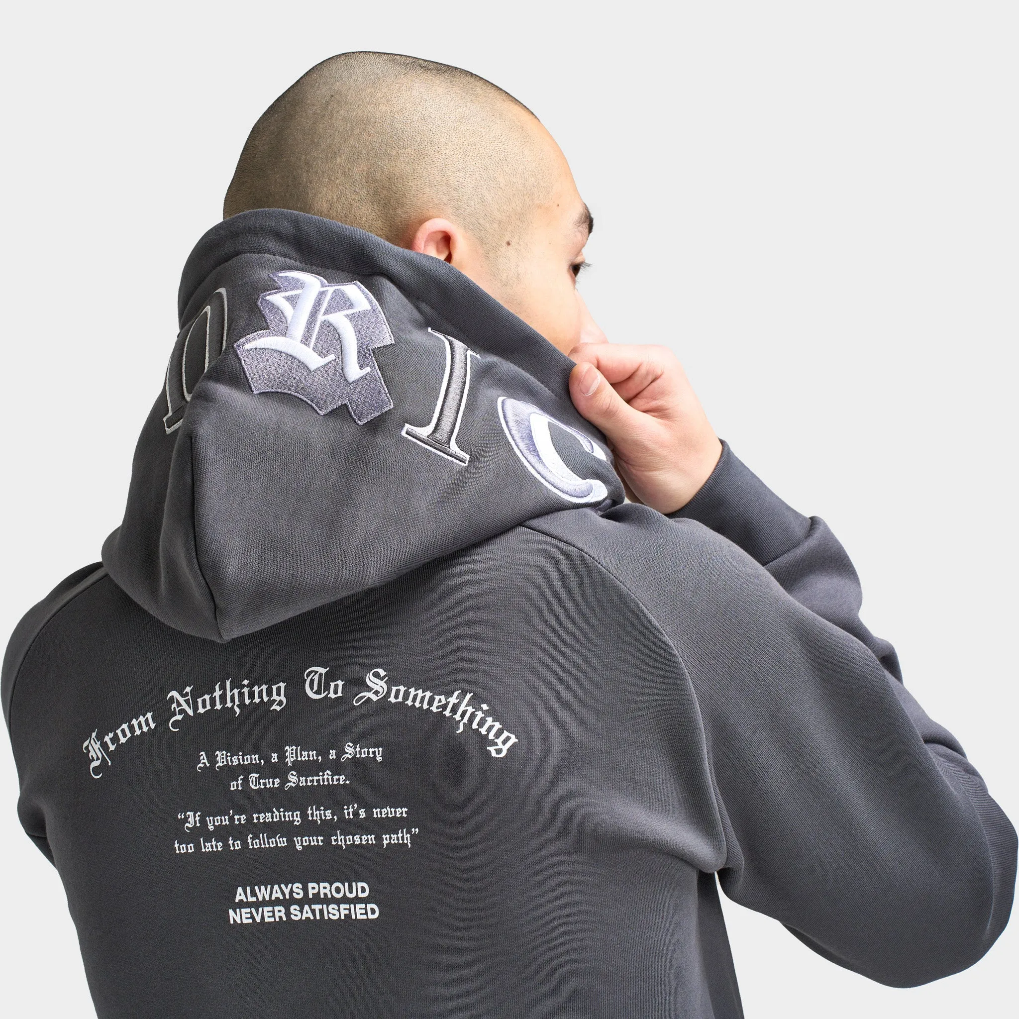 Hoodrich Heat V3 Pullover Hoodie Asphalt / White - Monument