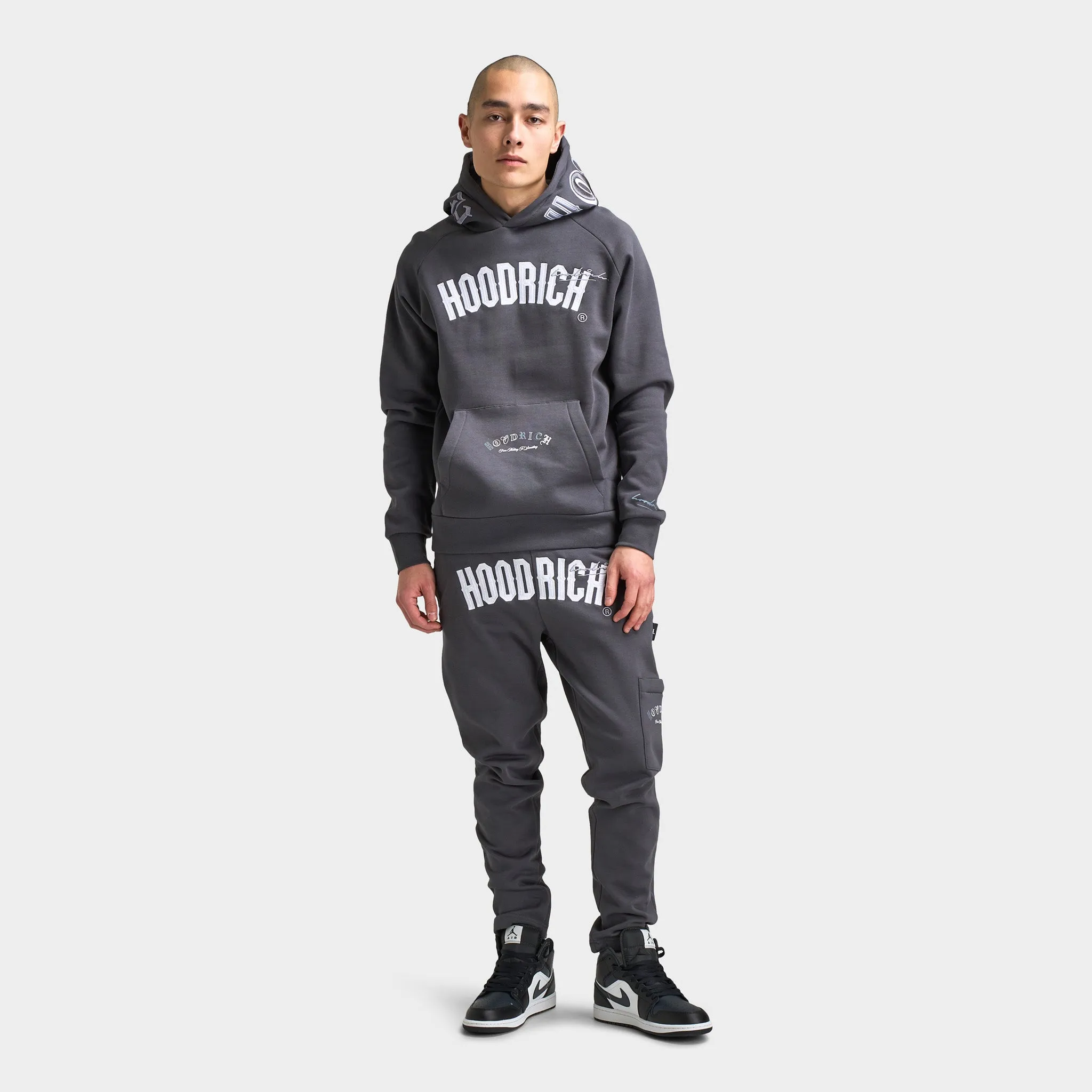 Hoodrich Heat V3 Pullover Hoodie Asphalt / White - Monument