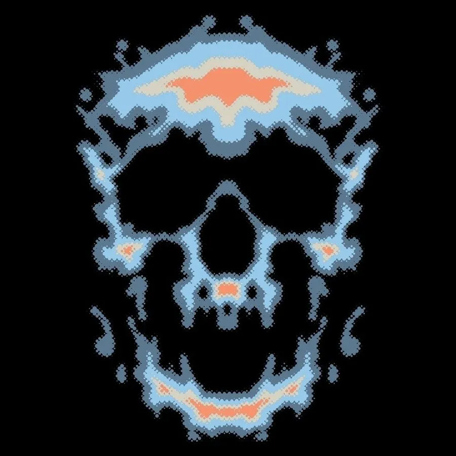 Infrared Skull T-Shirt - Black