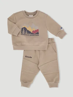 Keedo Baby Boys Fleece Mountain Set