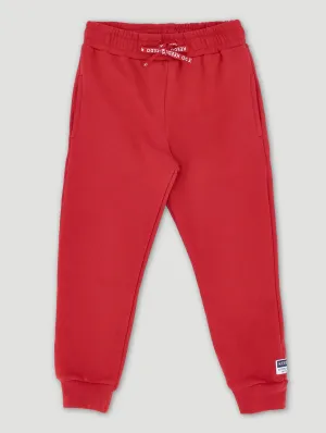 Keedo Boys Red Safari Logo Jogger