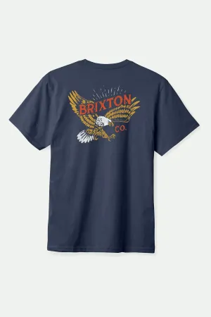 Keller S/S Standard T-Shirt - Washed Navy Worn Wash