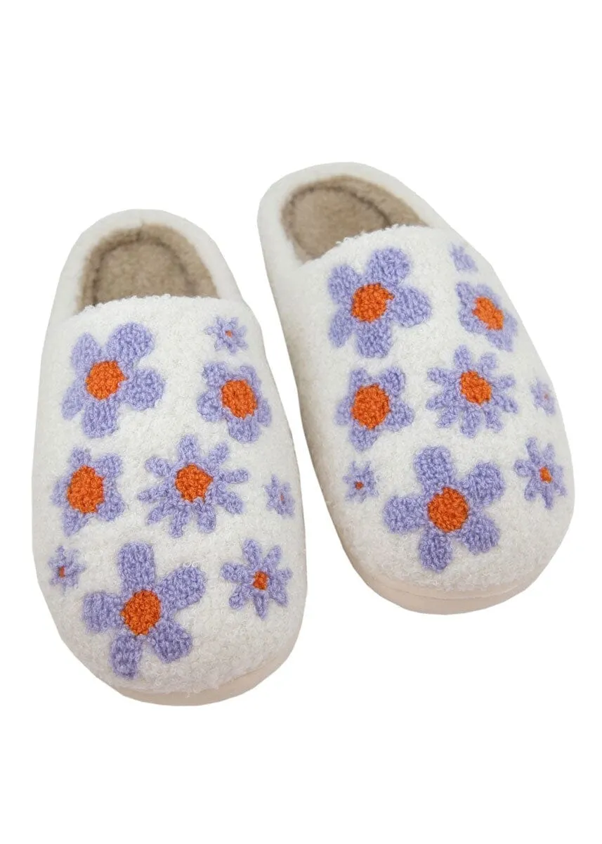 Lilac Daisy All Over Slippers