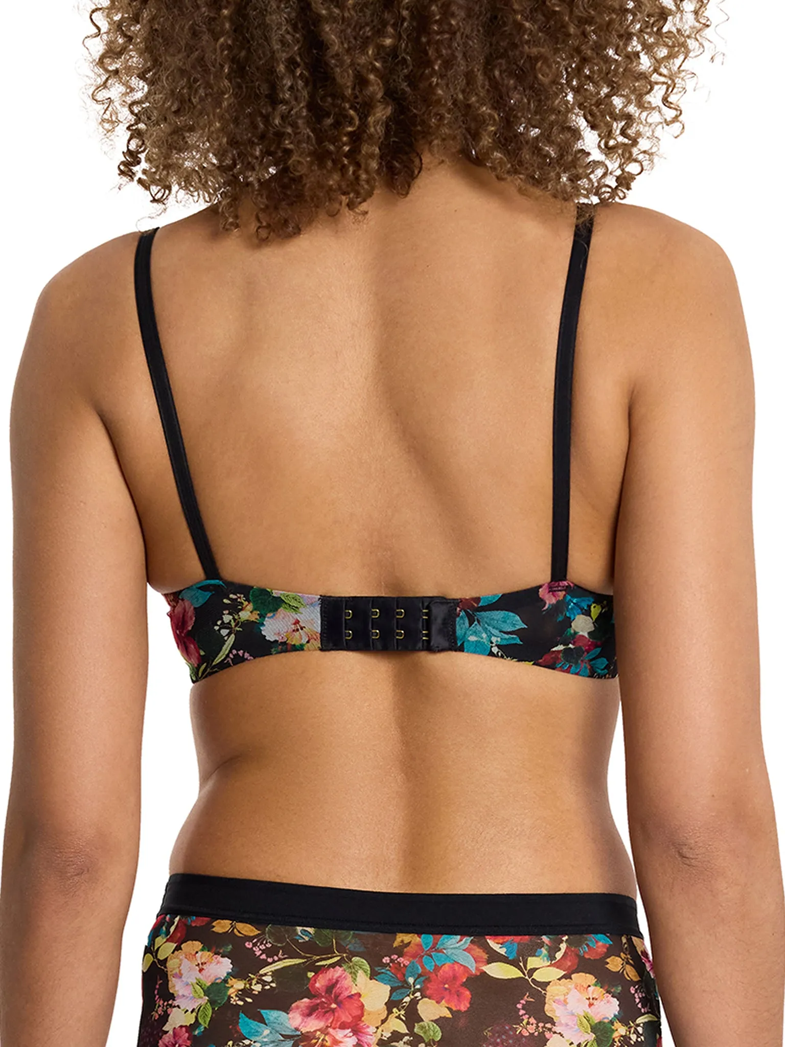 Lined Mesh Plunge Bra Botanic Romantic