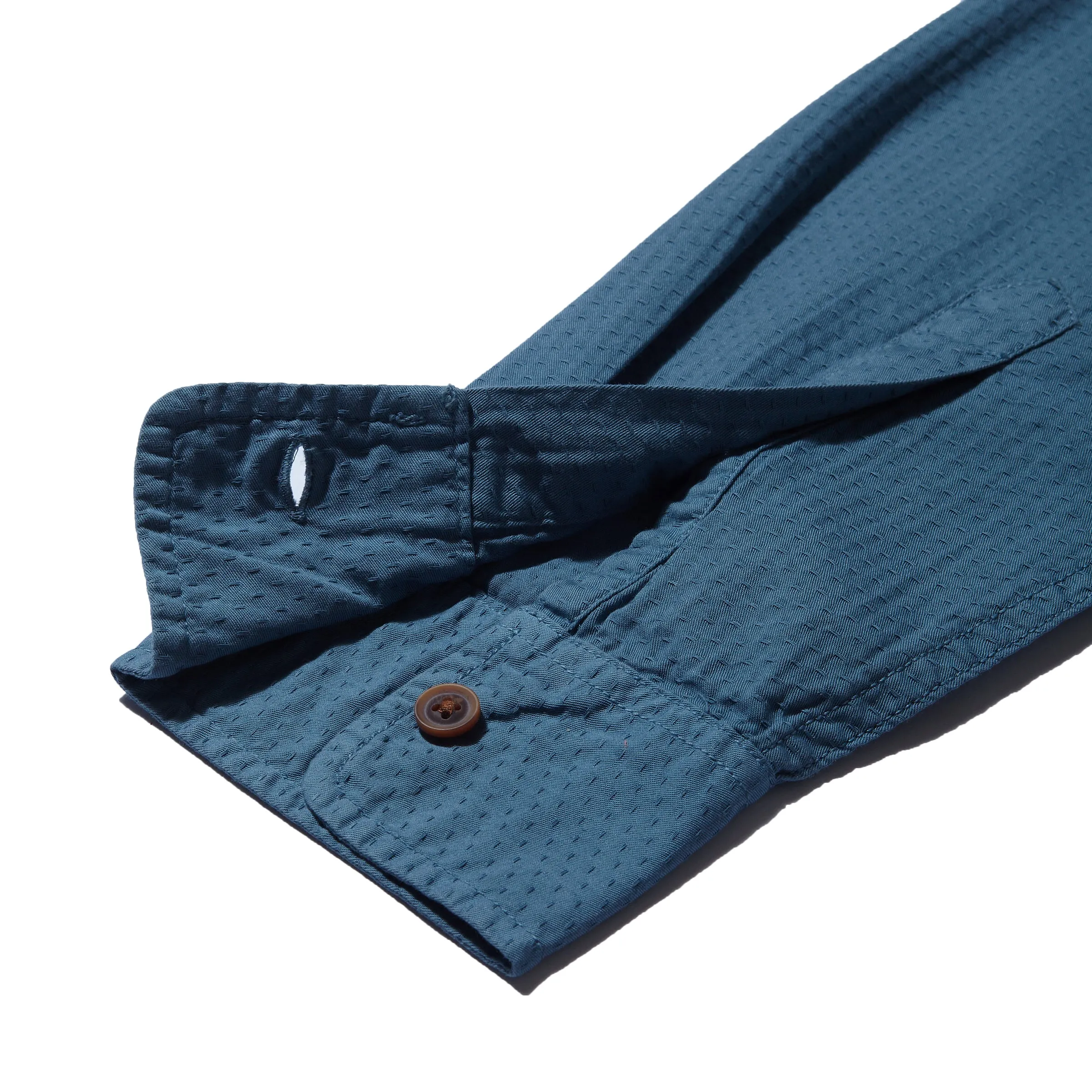 Lorenzo Dobby Weave Shirt - Blue Stone