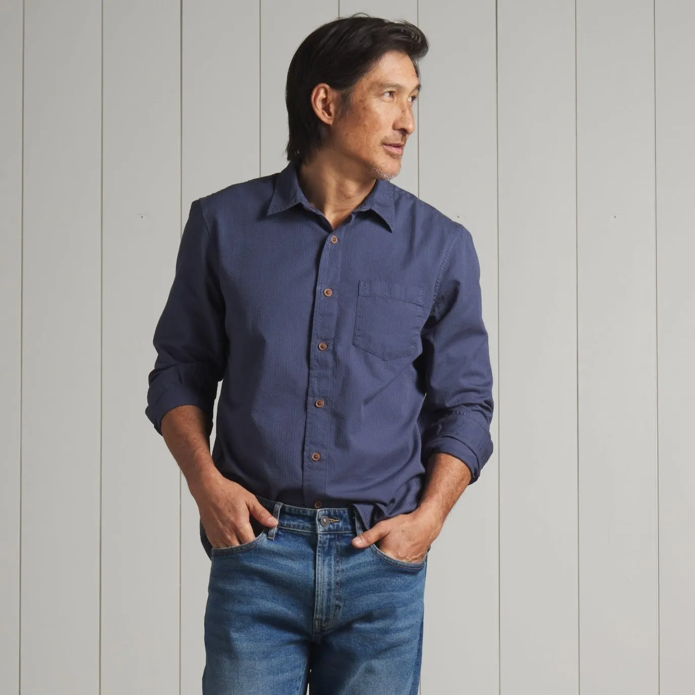 Lorenzo Dobby Weave Shirt - Old Navy