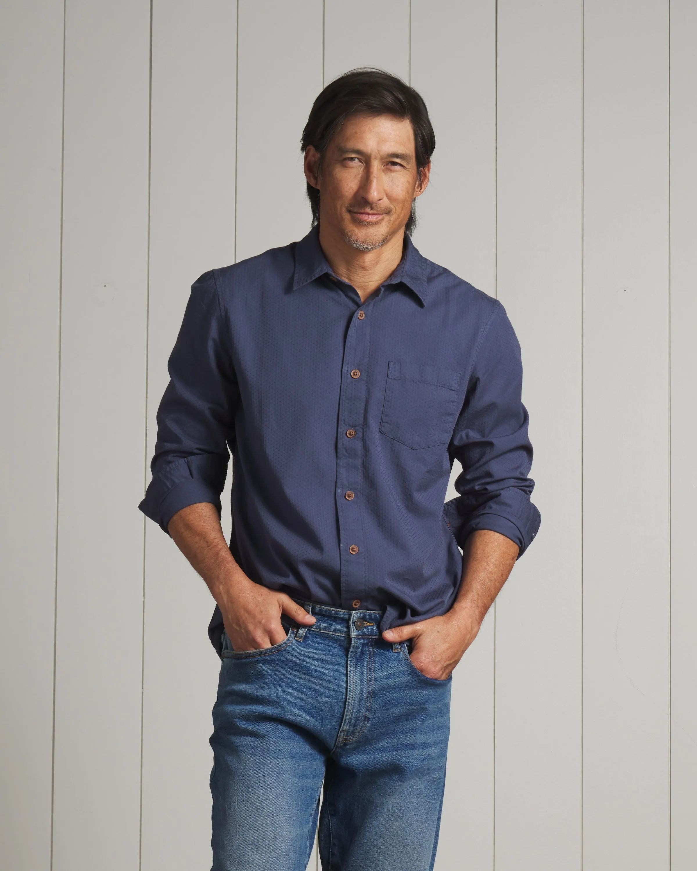 Lorenzo Dobby Weave Shirt - Old Navy