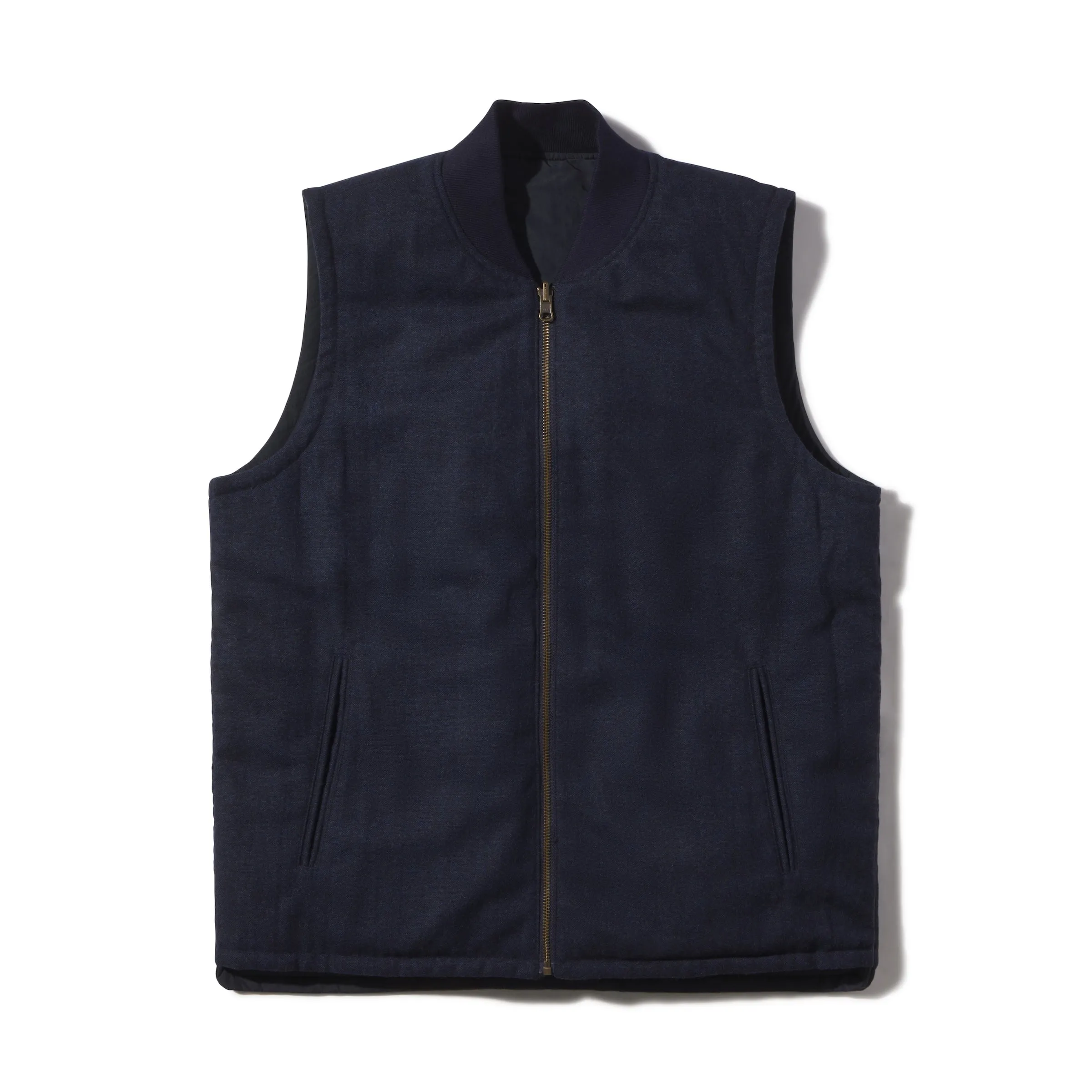 Mackay Wool Quilted Reversible Vest - Navy (Final Sale)*
