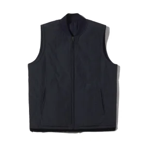 Mackay Wool Quilted Reversible Vest - Navy (Final Sale)*