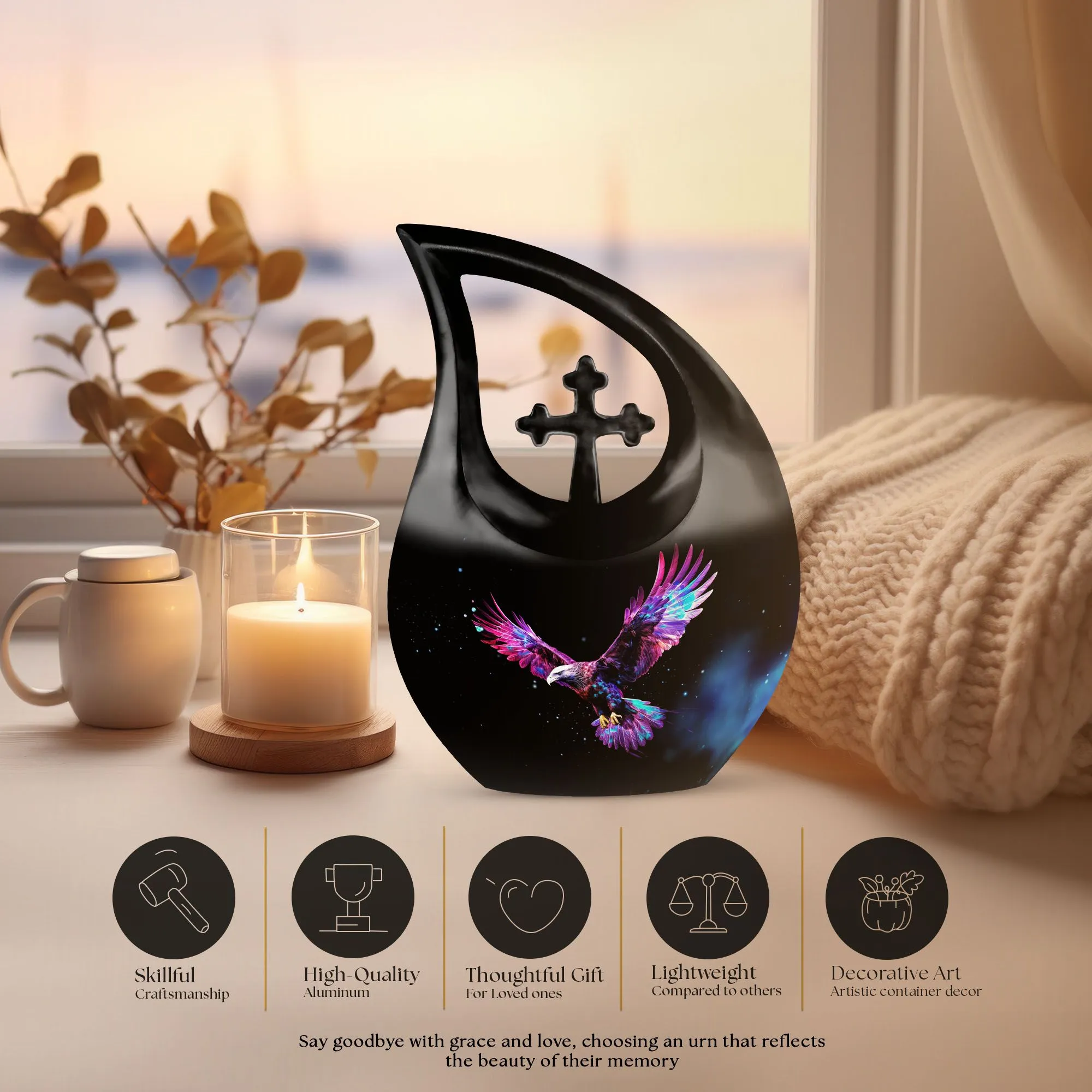 Majestic Eagle Urn human ashes keepsakes custom urn