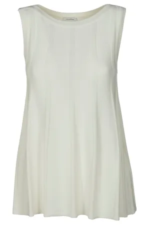 Malo Ribbed Detailed Crewneck Sleeveless Tank Top