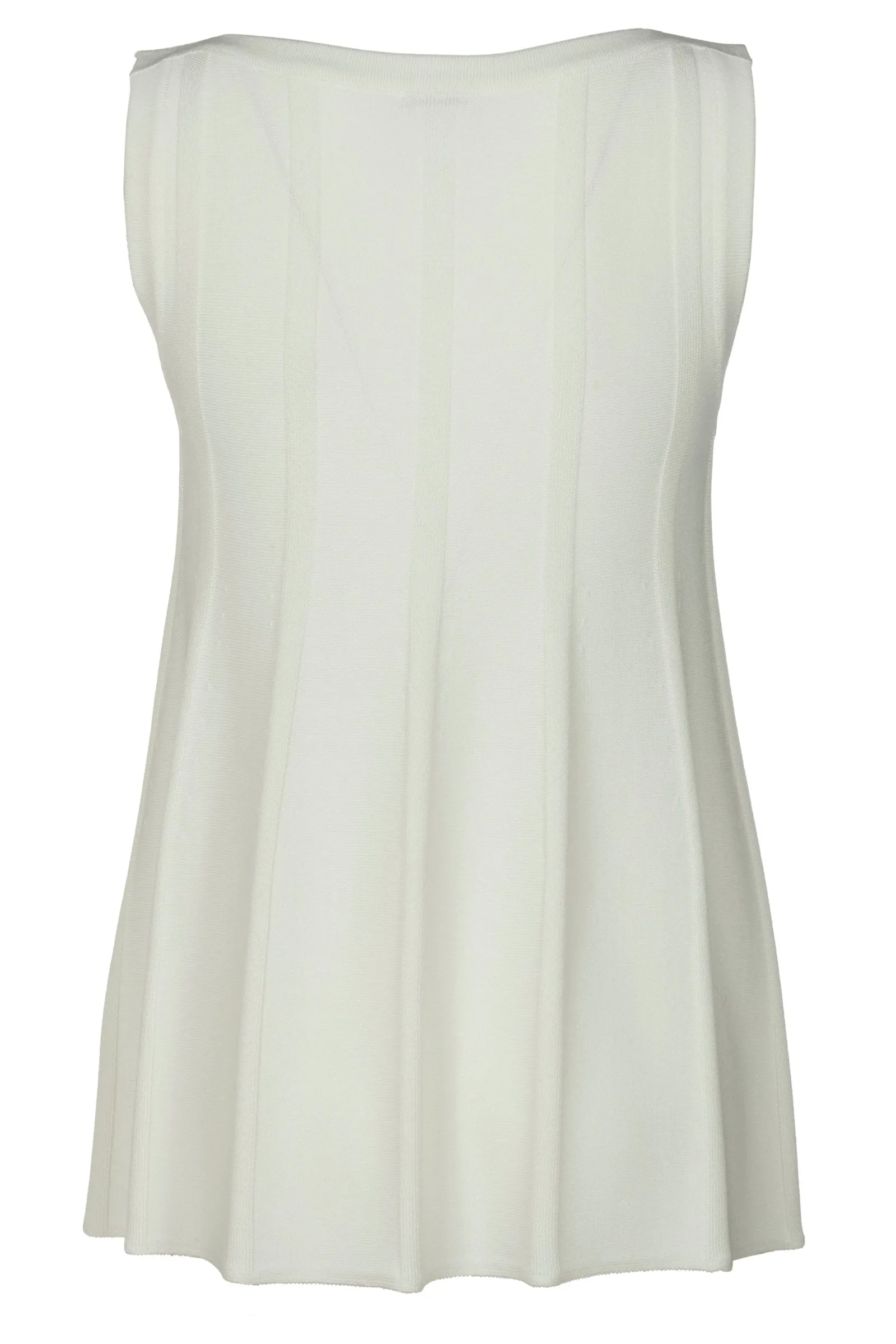 Malo Ribbed Detailed Crewneck Sleeveless Tank Top
