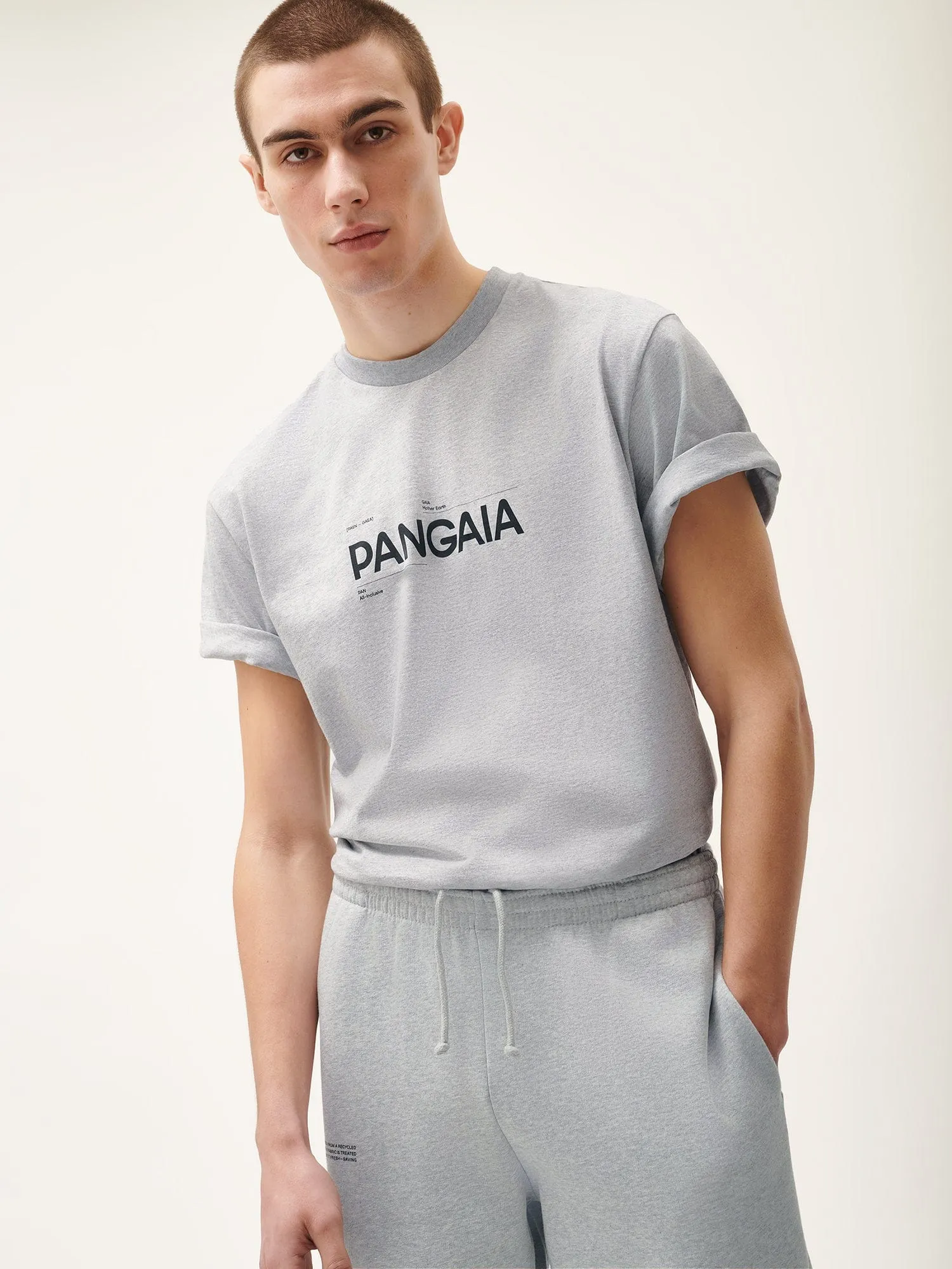 Mens 365 Midweight Definition T-shirt—grey marl
