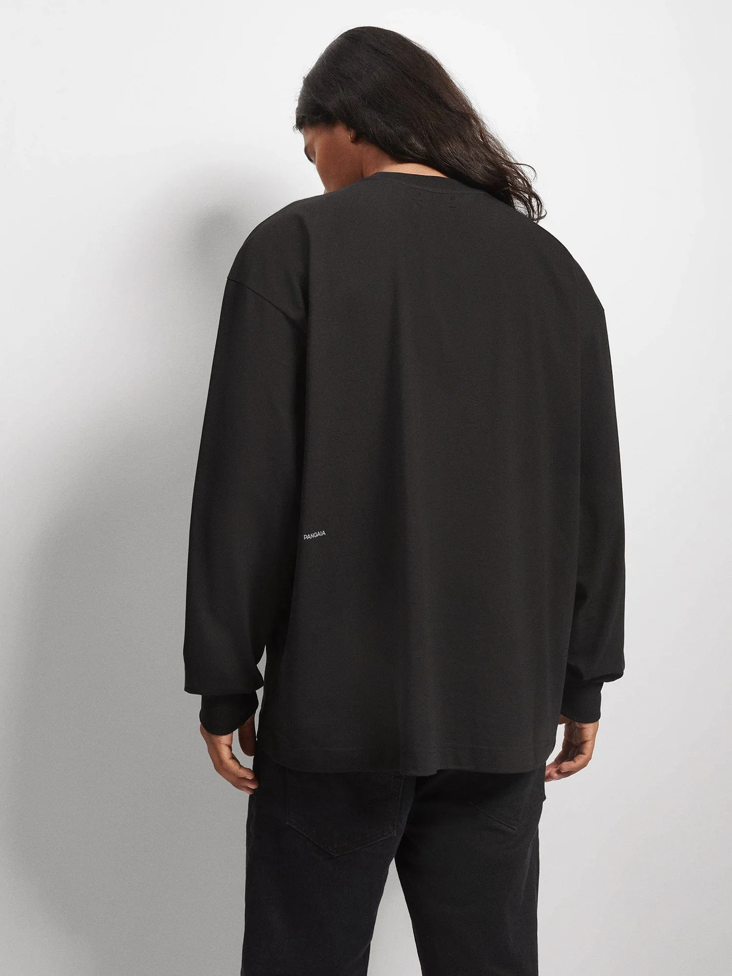 Mens 365 Midweight Long Sleeve T-shirt—black