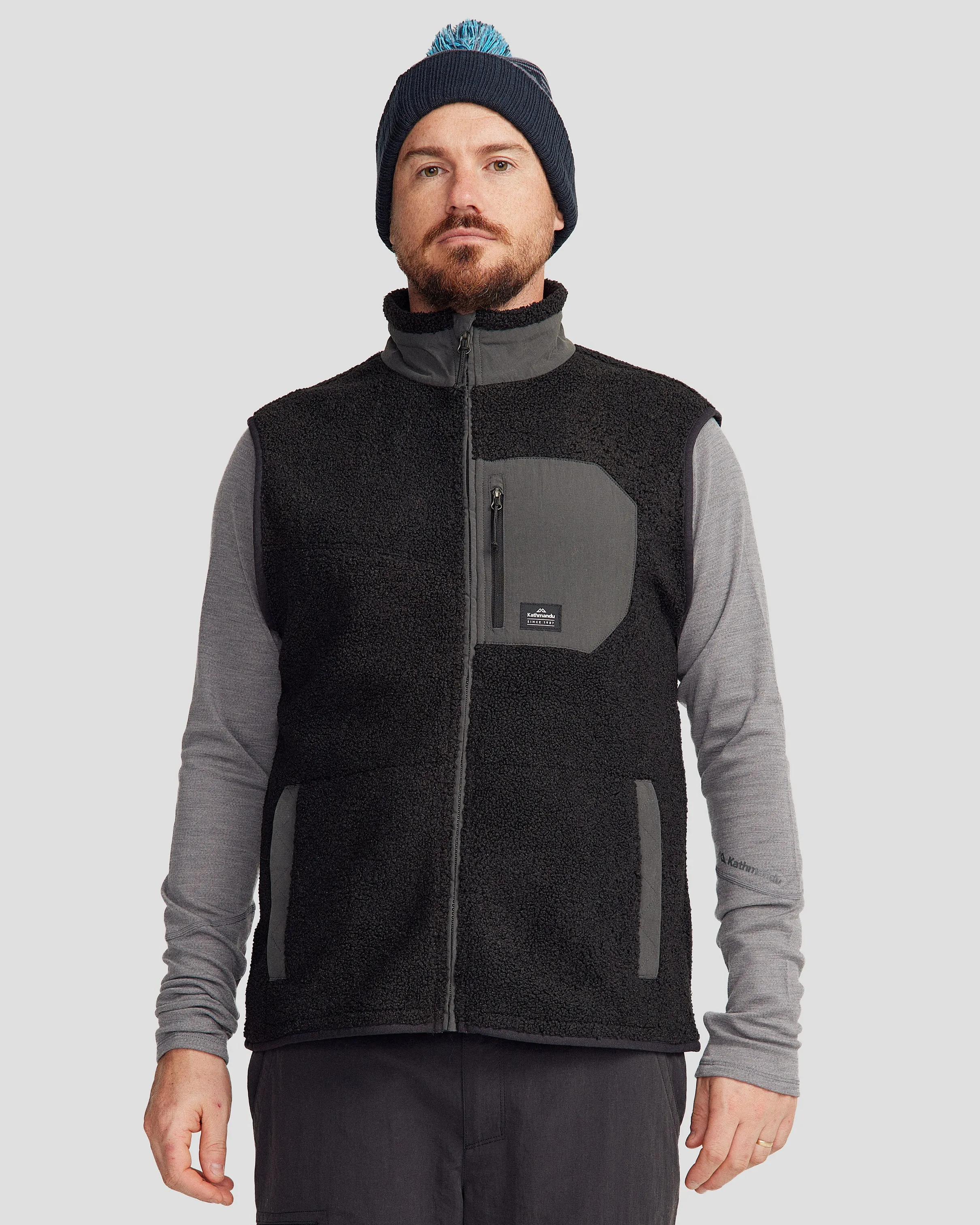 Men's Co-Z High Pile Vest - Black Stingray