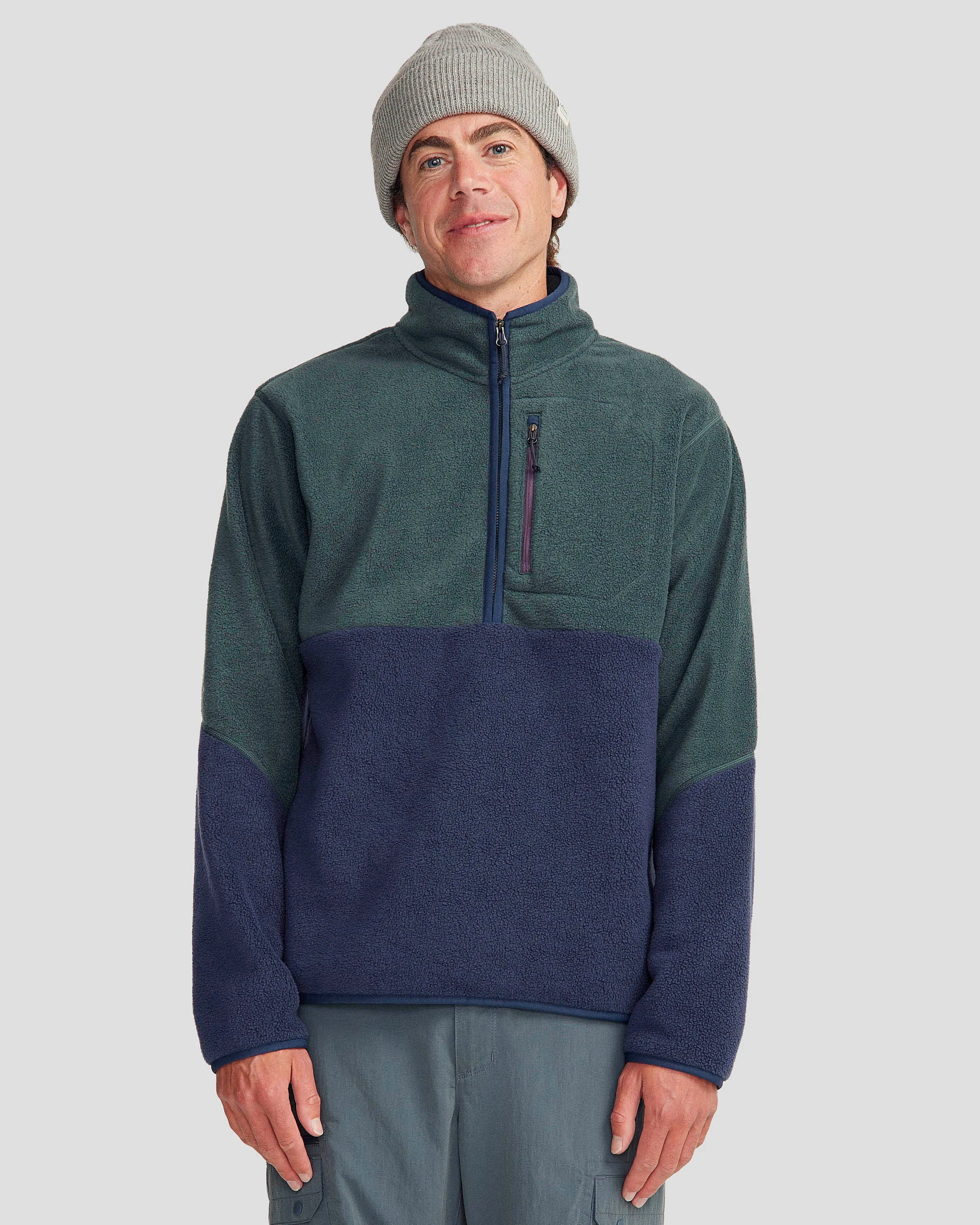 Men's Trailhead Fleece 1/4 Zip Pullover - Deep Forest/Pure Navy