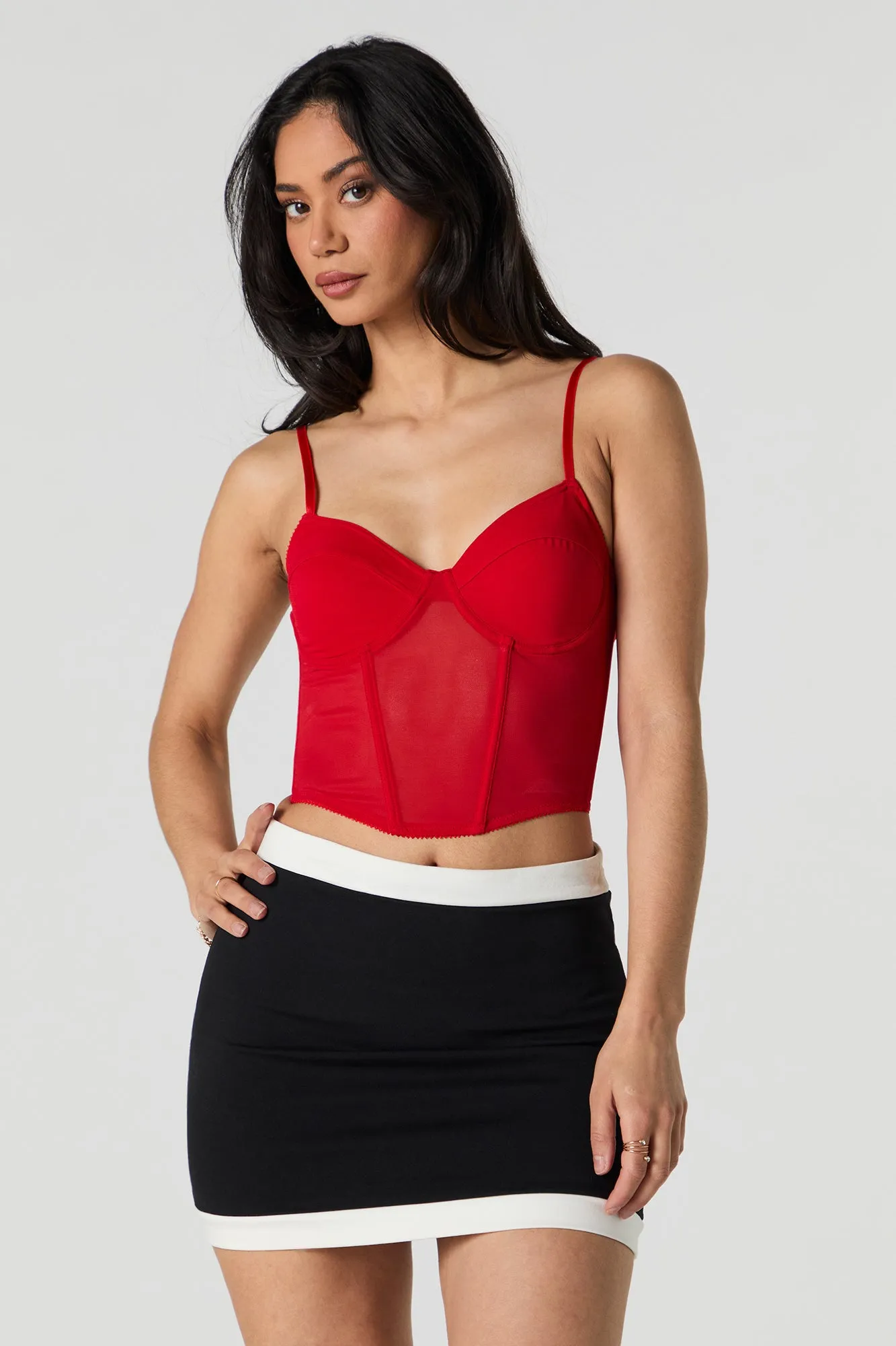 Mesh Corset Tank