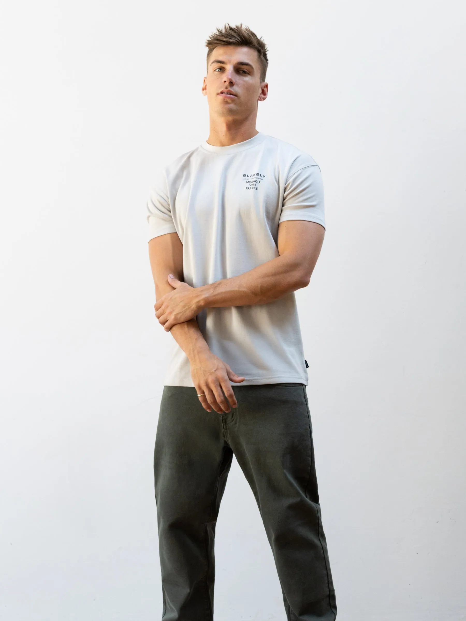 Monaco Relaxed T-Shirt - Stone Grey