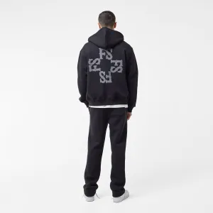 Monogram Open Hem Tracksuit | Black