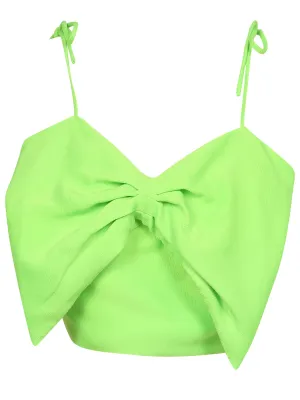 MSGM Bow Detailed Spaghetti Straps Top
