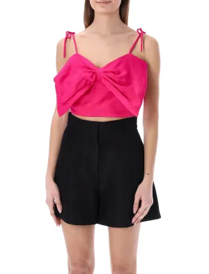 MSGM Bow Detailed Spaghetti Straps Top