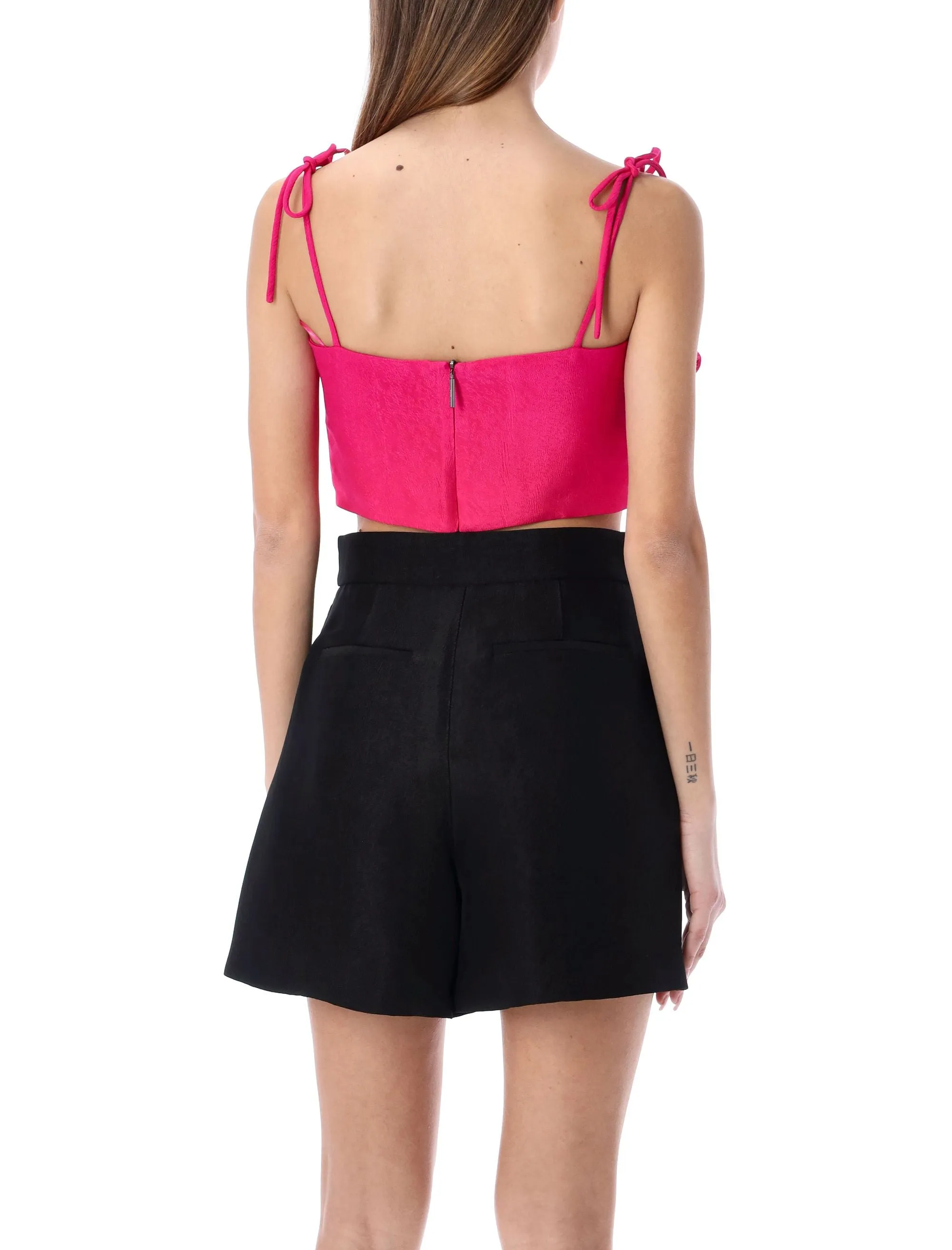MSGM Bow Detailed Spaghetti Straps Top
