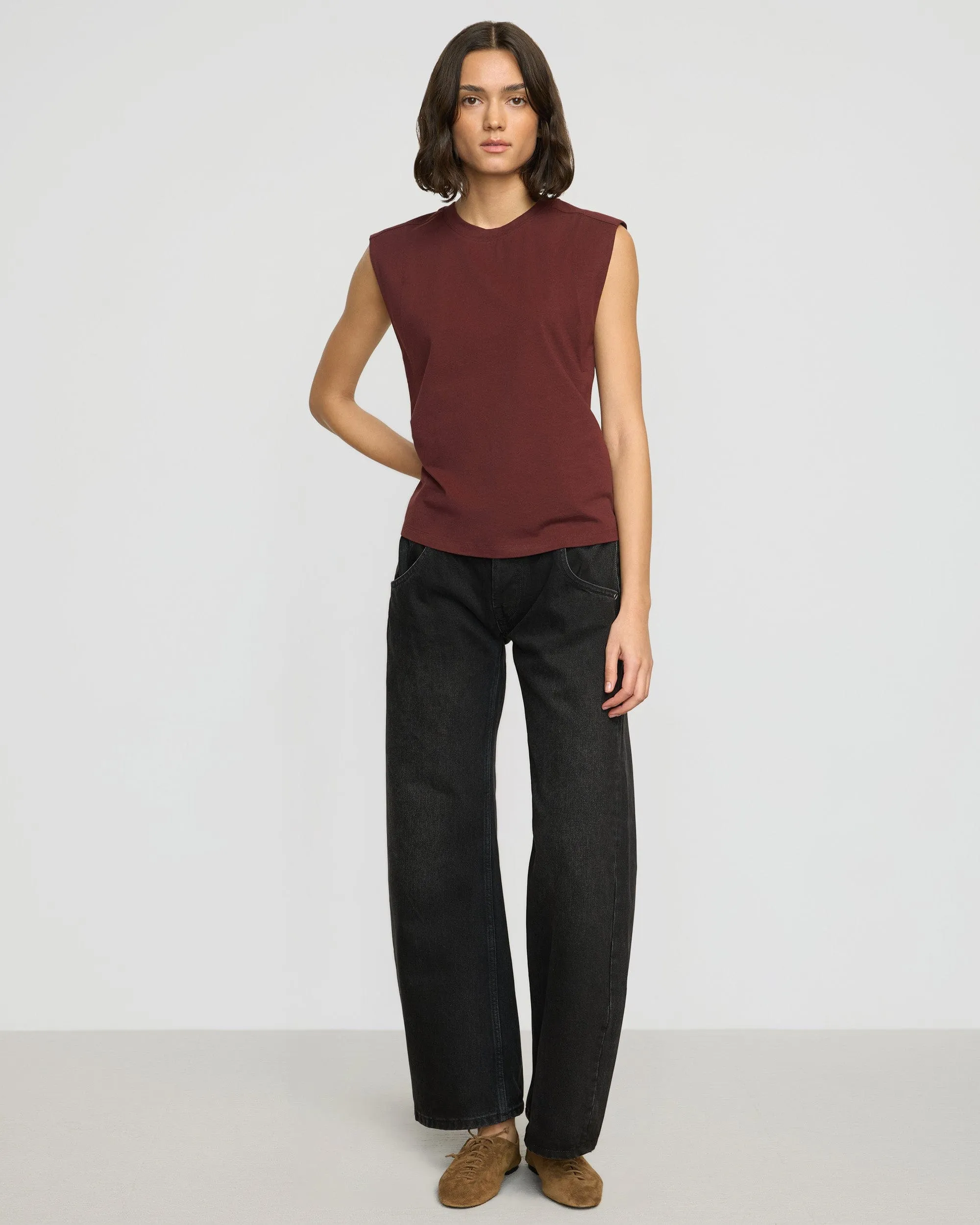 Nana Organic Cotton Structured-Shoulder Tee