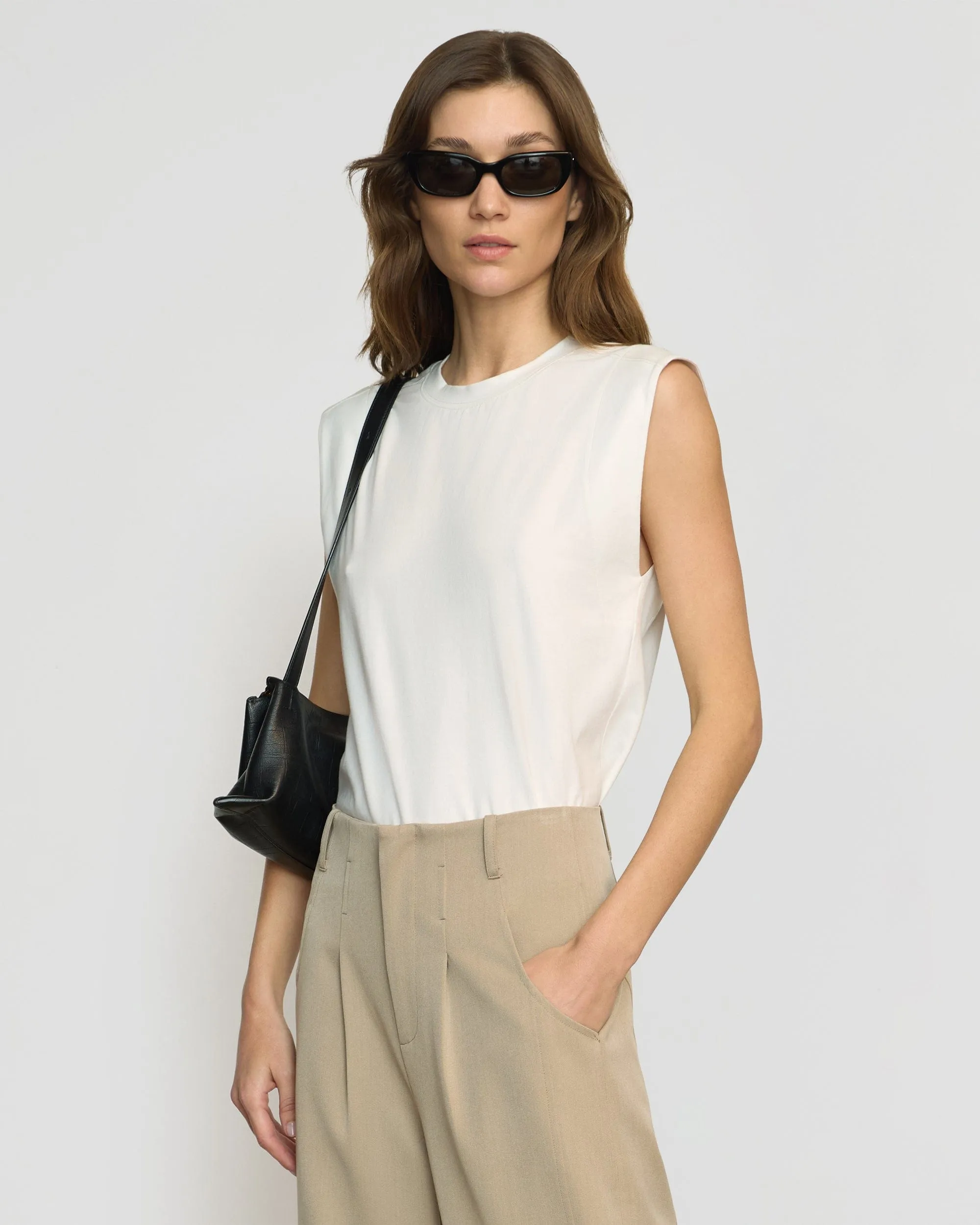 Nana Organic Cotton Structured-Shoulder Tee