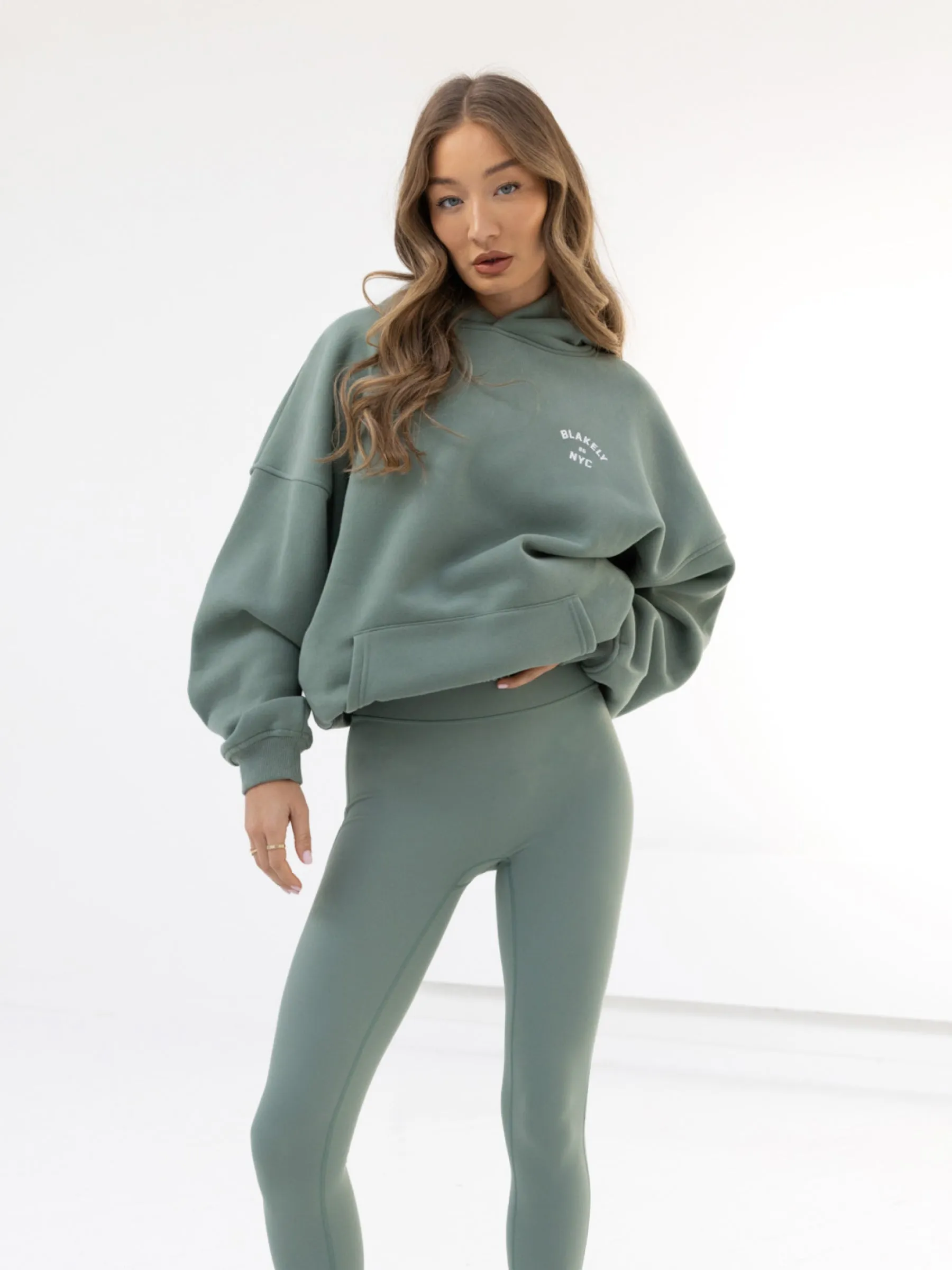 NYC Oversized Hoodie - Sage Green