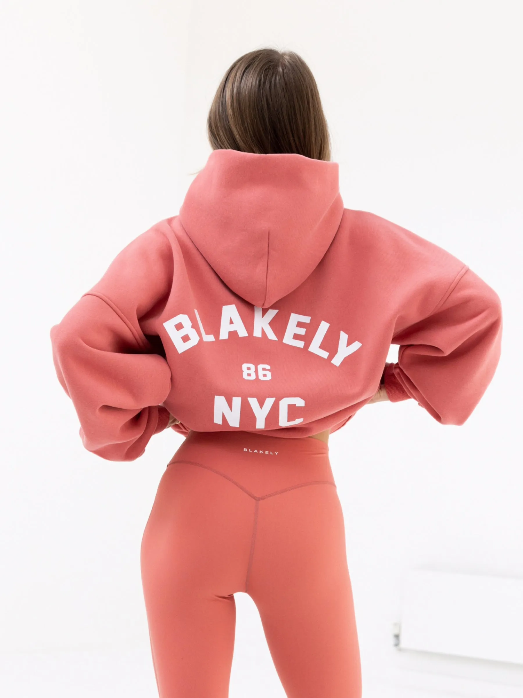 NYC Oversized Hoodie - Sunrise Coral
