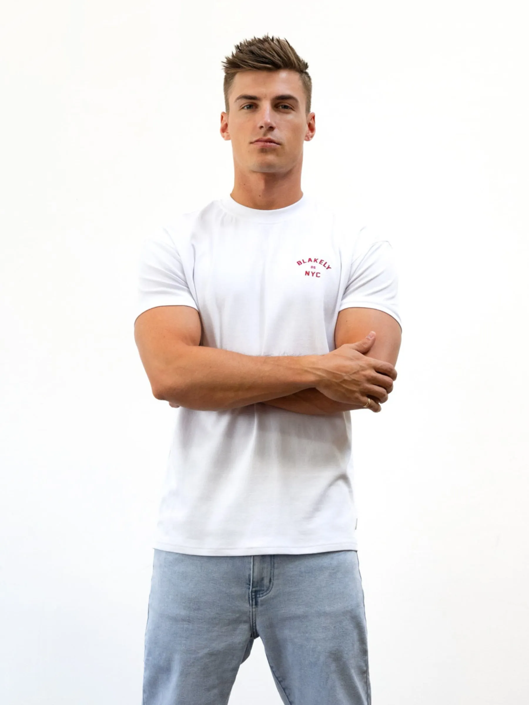 NYC Relaxed T-Shirt - White & Red