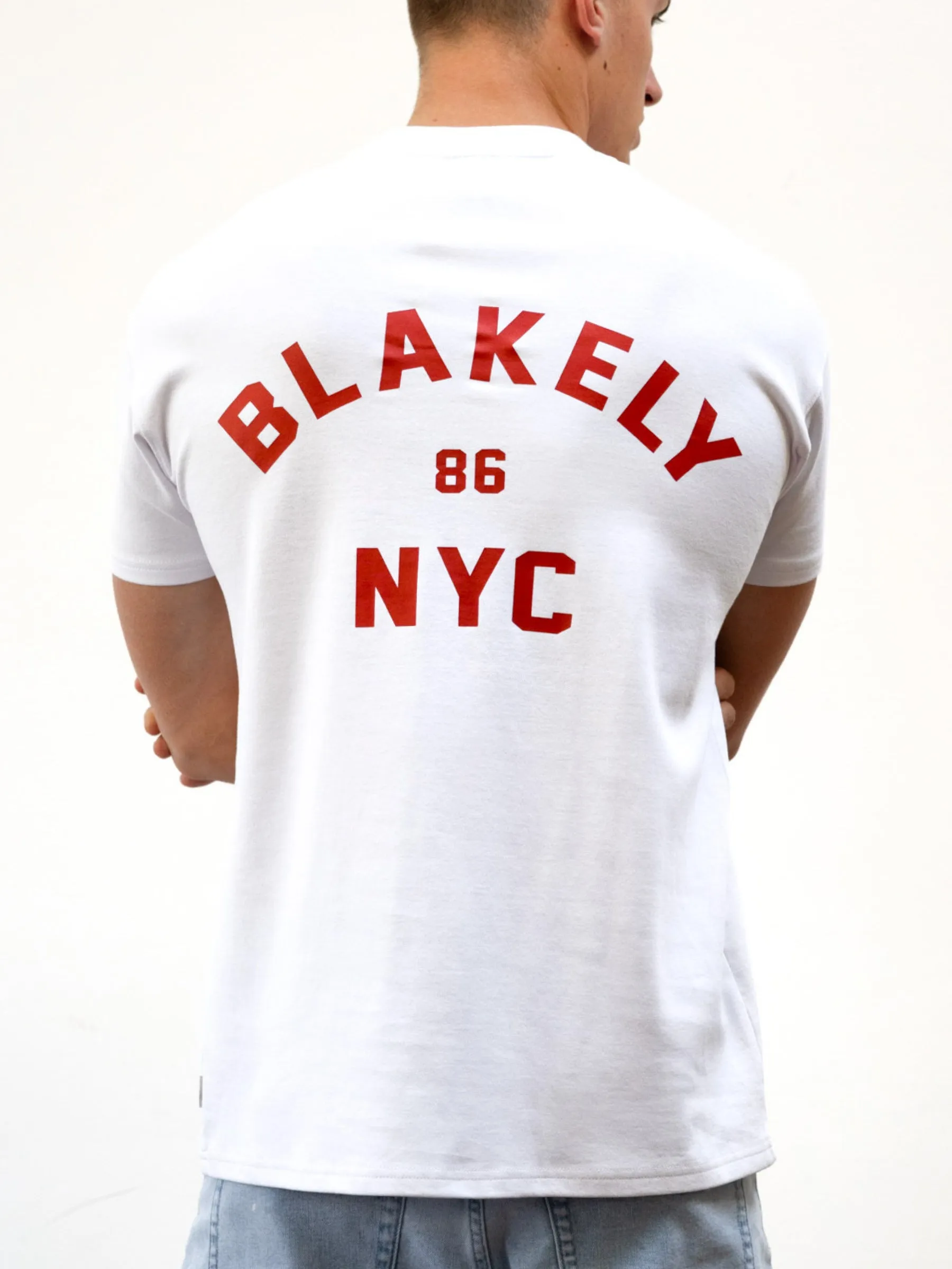 NYC Relaxed T-Shirt - White & Red