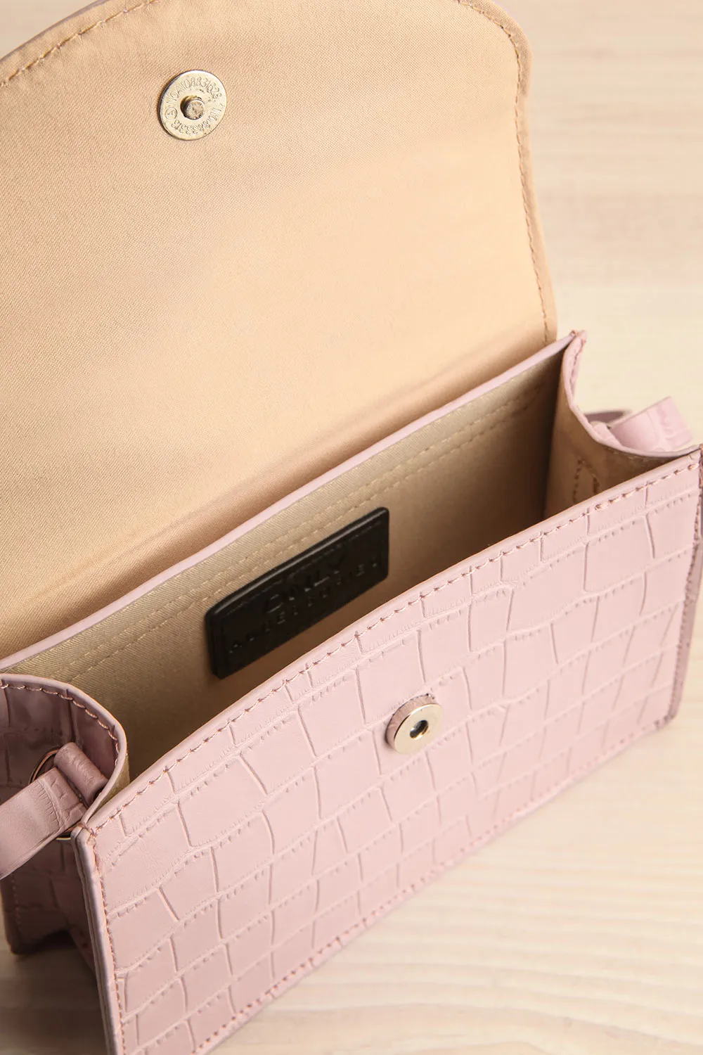 Oakland Mauve | Faux Croc Crossbody Bag