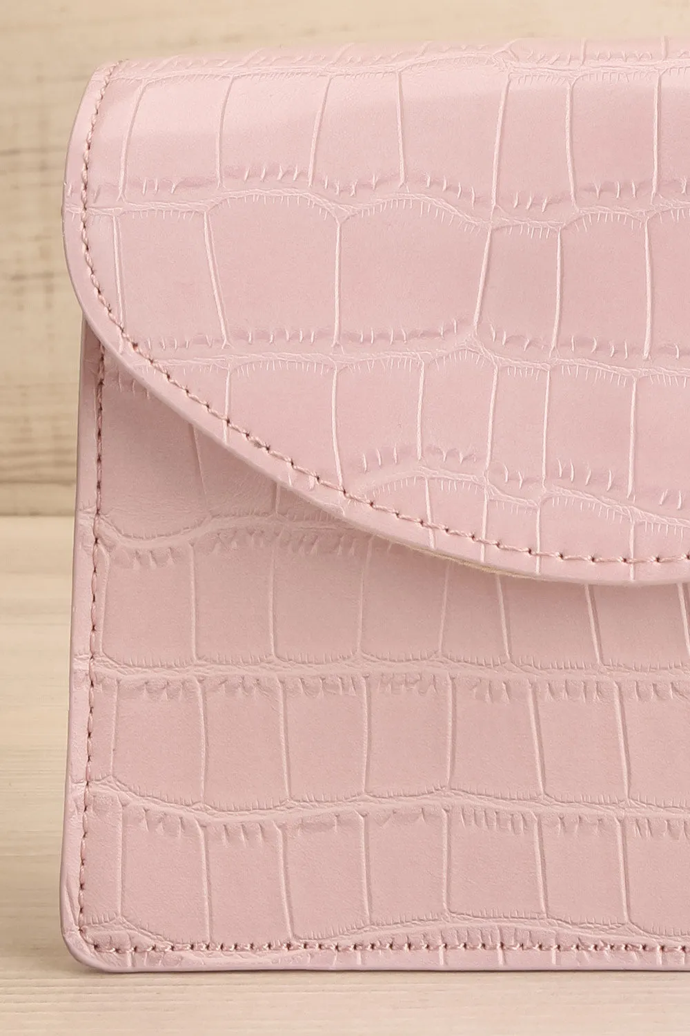 Oakland Mauve | Faux Croc Crossbody Bag