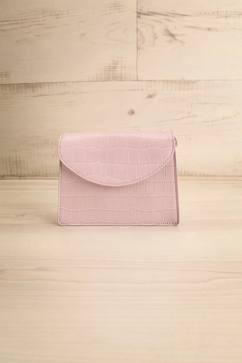 Oakland Mauve | Faux Croc Crossbody Bag
