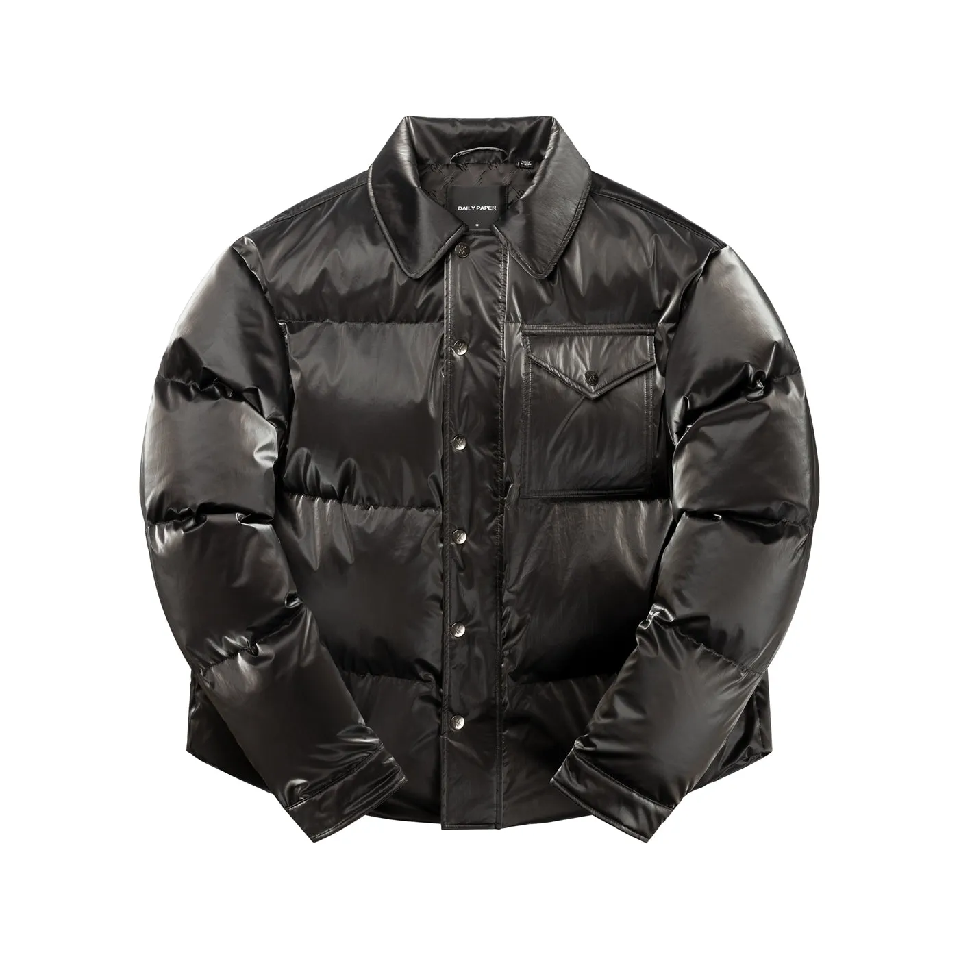 Obsidian Black Whole Shirt Puffer Jacket